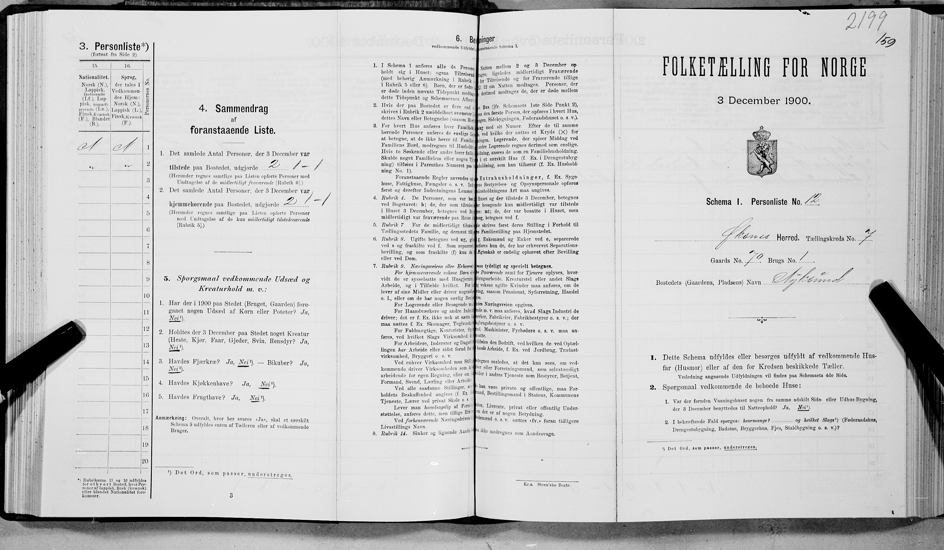 SAT, 1900 census for Øksnes, 1900, p. 567