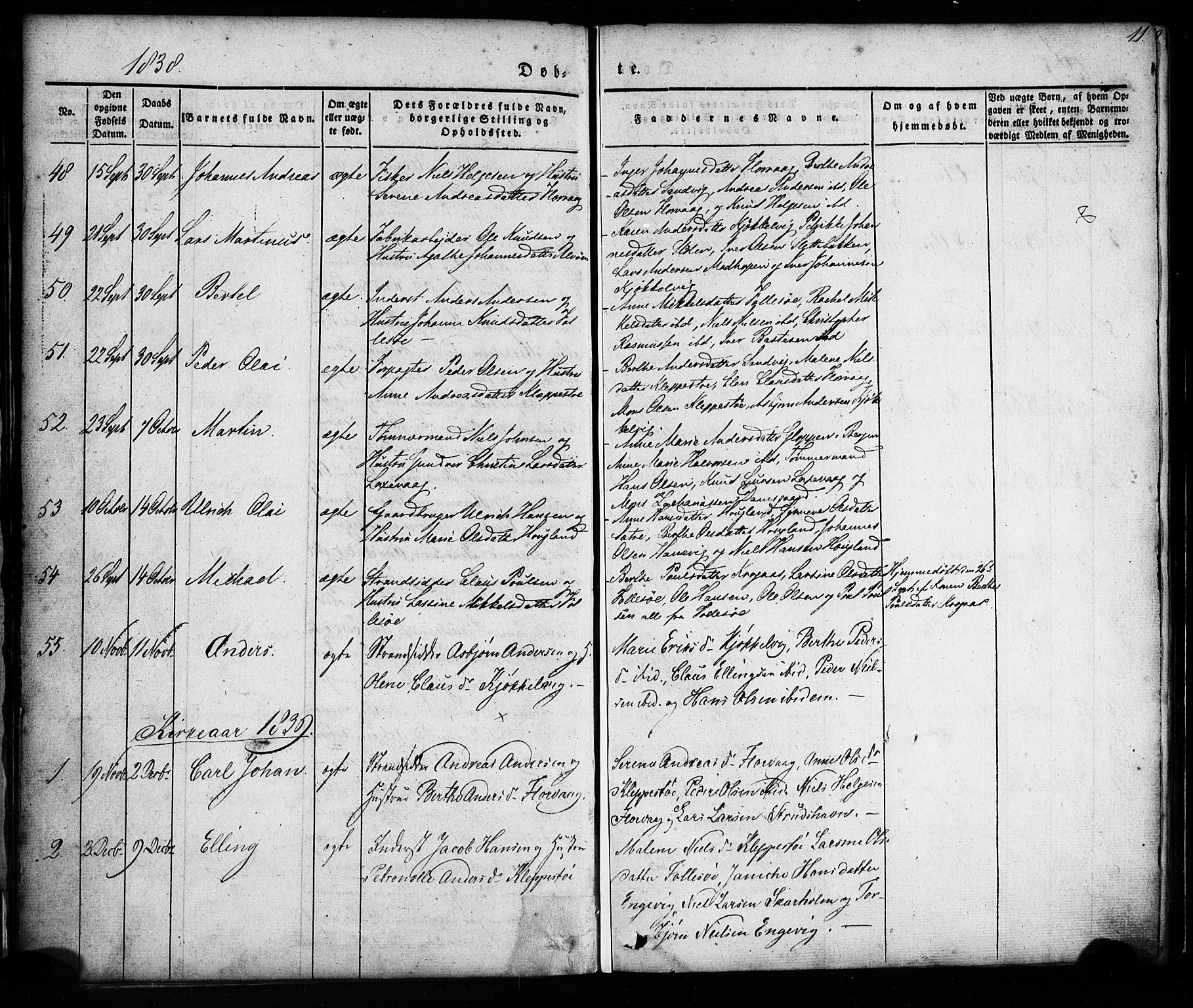 Askøy Sokneprestembete, SAB/A-74101/H/Ha/Haa/Haaa/L0005: Parish register (official) no. A 5, 1836-1852, p. 11