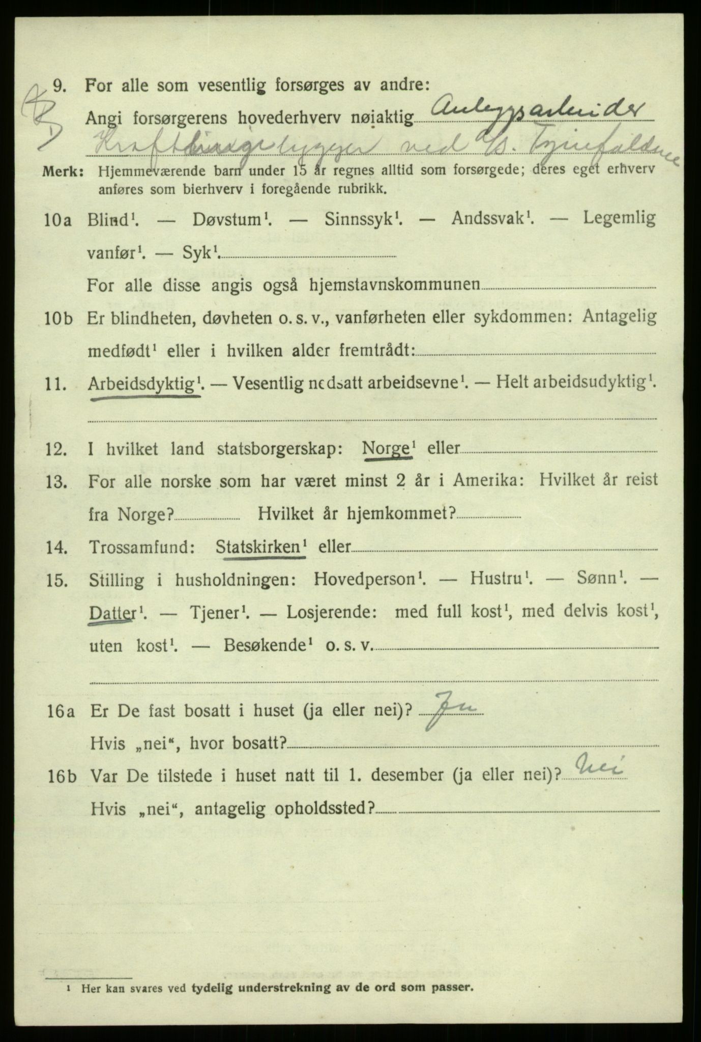 SAB, 1920 census for Lærdal, 1920, p. 1753