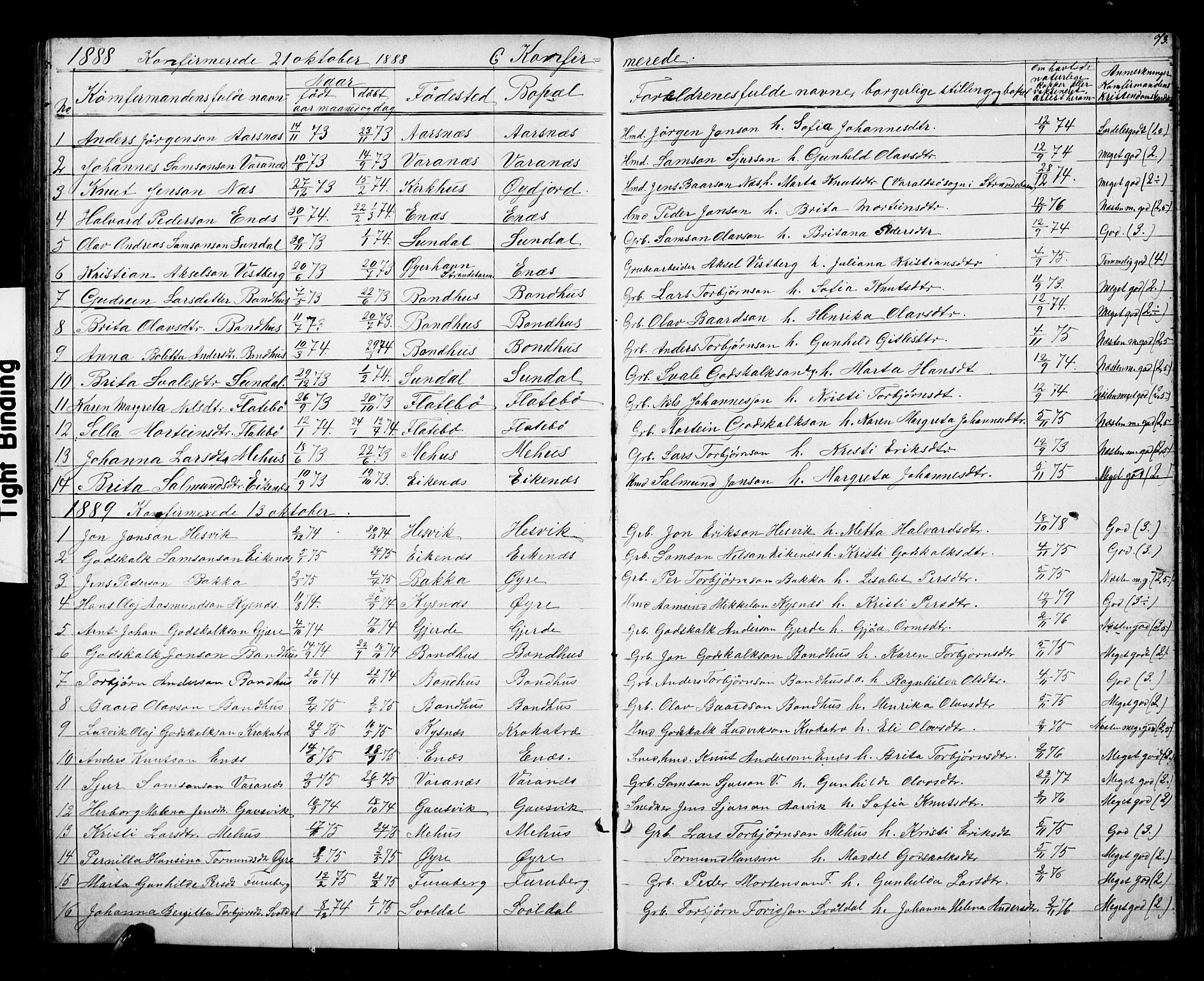 Kvinnherad sokneprestembete, SAB/A-76401/H/Hab: Parish register (copy) no. D 1, 1856-1905, p. 73