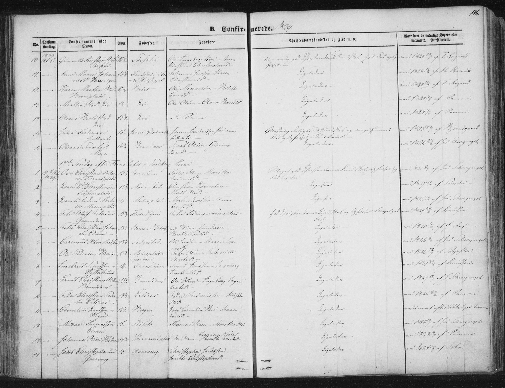 Ministerialprotokoller, klokkerbøker og fødselsregistre - Nord-Trøndelag, SAT/A-1458/741/L0392: Parish register (official) no. 741A06, 1836-1848, p. 146