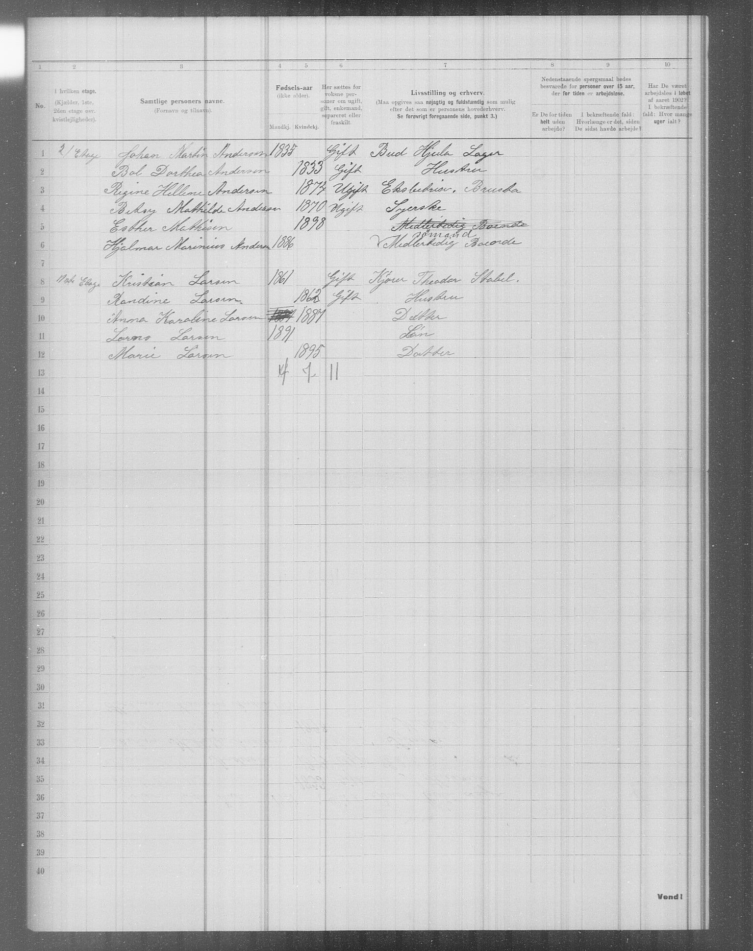 OBA, Municipal Census 1902 for Kristiania, 1902, p. 4811