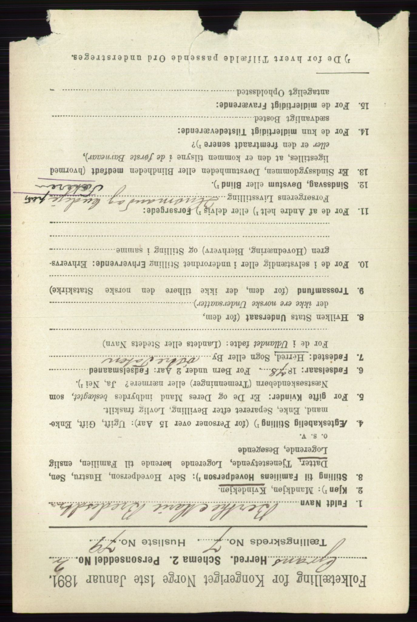 RA, 1891 census for 0534 Gran, 1891, p. 3227