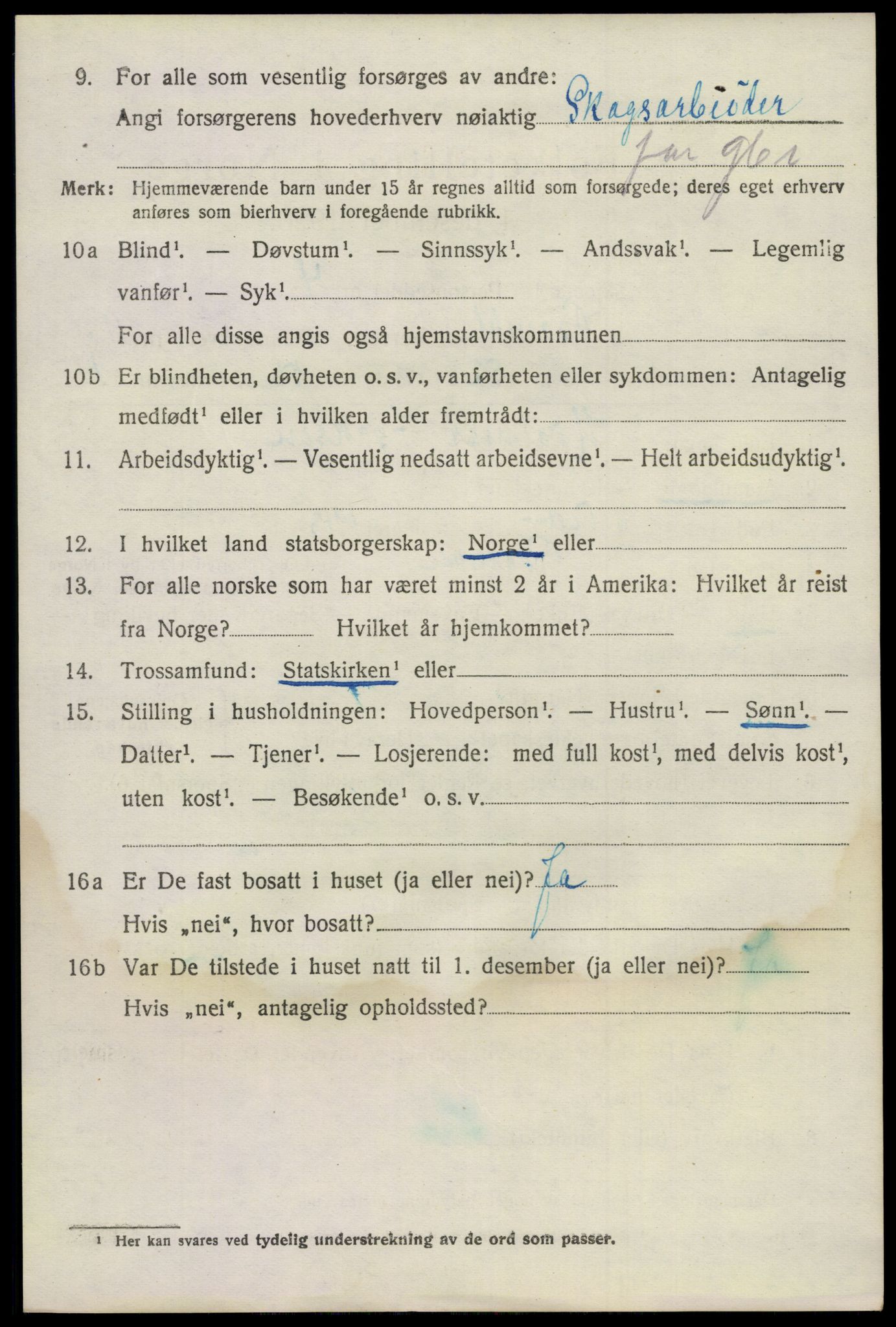 SAKO, 1920 census for Bamble, 1920, p. 8316