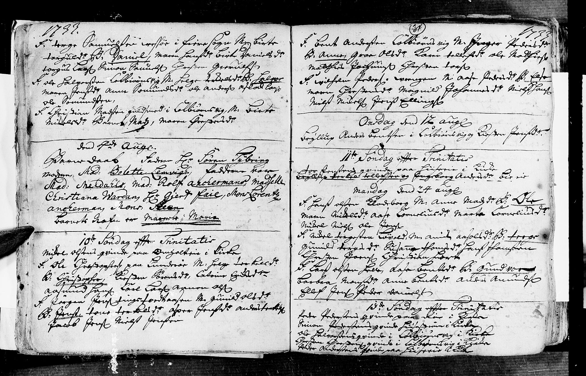 Øyestad sokneprestkontor, AV/SAK-1111-0049/F/Fa/L0004: Parish register (official) no. A 4, 1730-1750, p. 34