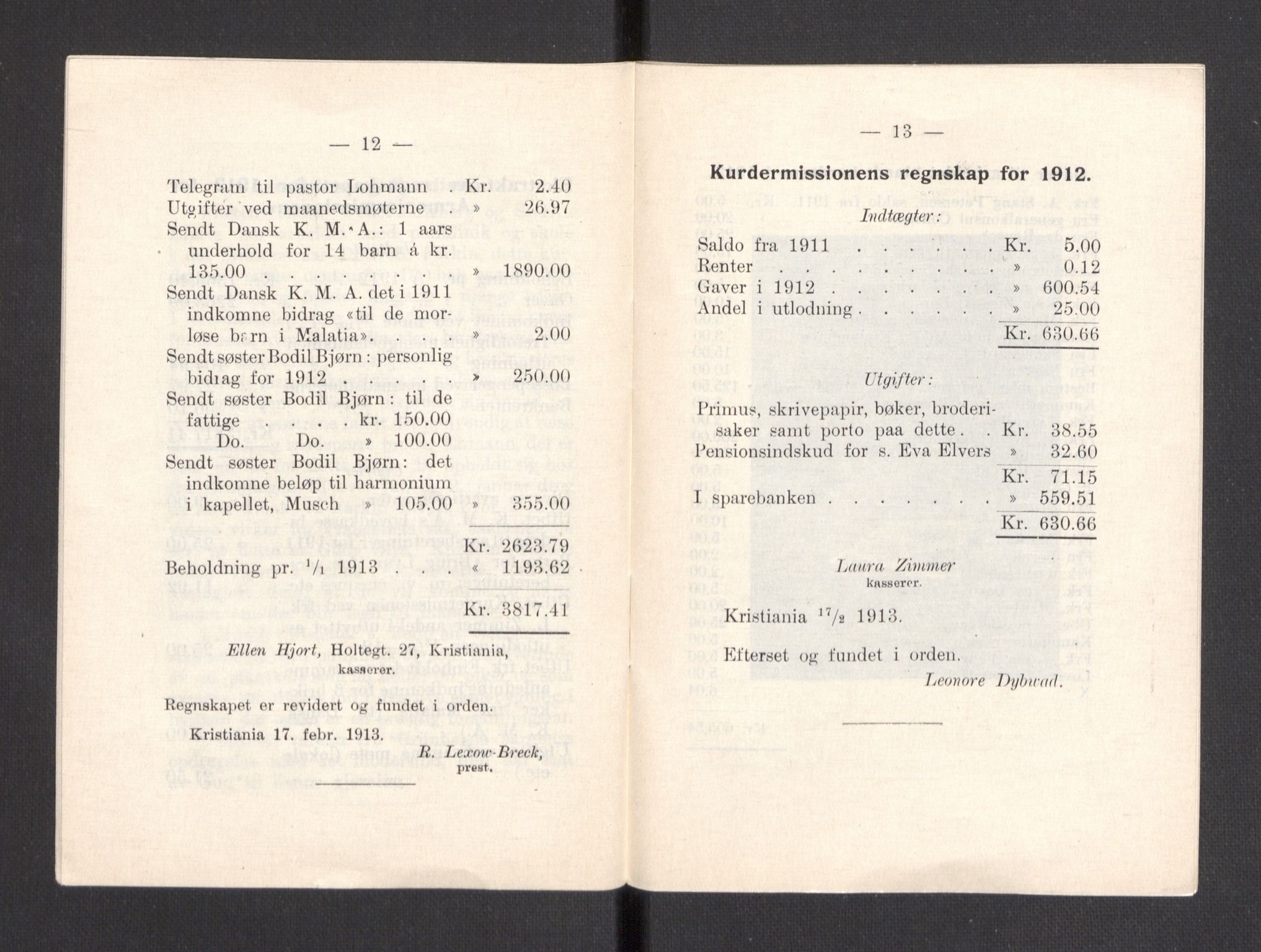 Kvinnelige Misjonsarbeidere, AV/RA-PA-0699/F/Fa/L0001/0007: -- / Årsmeldinger, trykte, 1906-1915