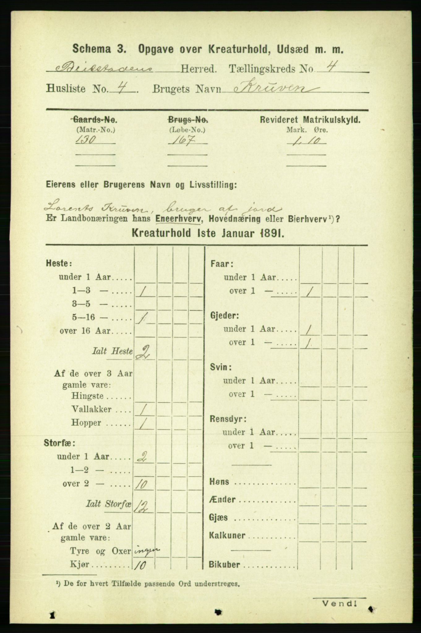 RA, 1891 census for 1727 Beitstad, 1891, p. 5798