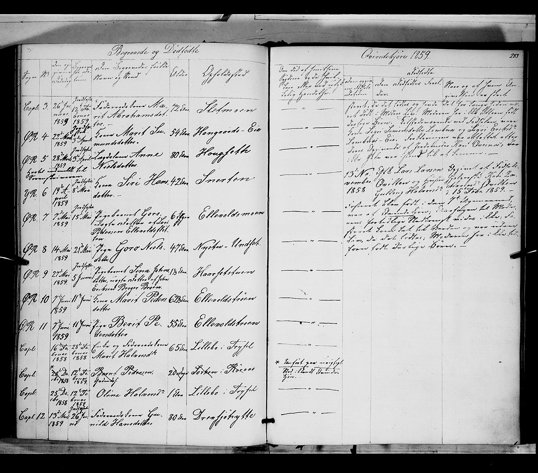 Rendalen prestekontor, SAH/PREST-054/H/Ha/Haa/L0005: Parish register (official) no. 5, 1853-1866, p. 283