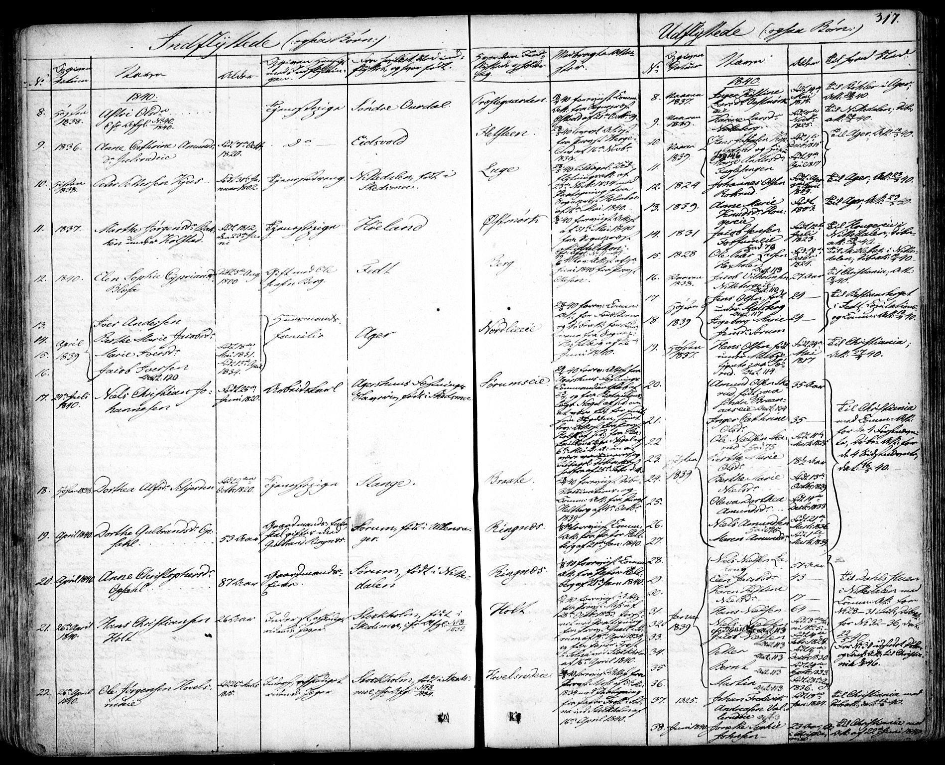 Skedsmo prestekontor Kirkebøker, SAO/A-10033a/F/Fa/L0009: Parish register (official) no. I 9, 1830-1853, p. 317