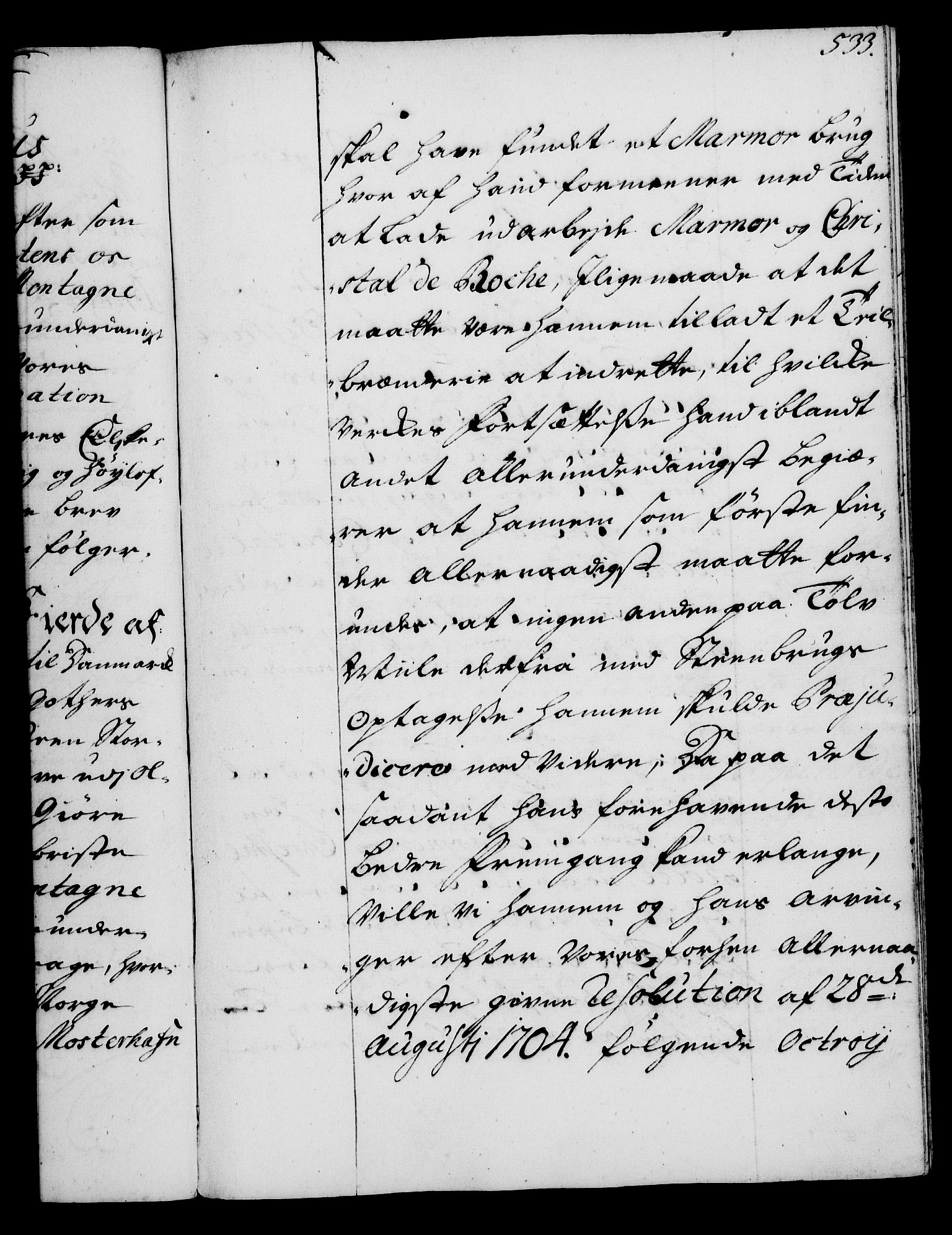 Rentekammeret, Kammerkanselliet, AV/RA-EA-3111/G/Gg/Gga/L0003: Norsk ekspedisjonsprotokoll med register (merket RK 53.3), 1727-1734, p. 533