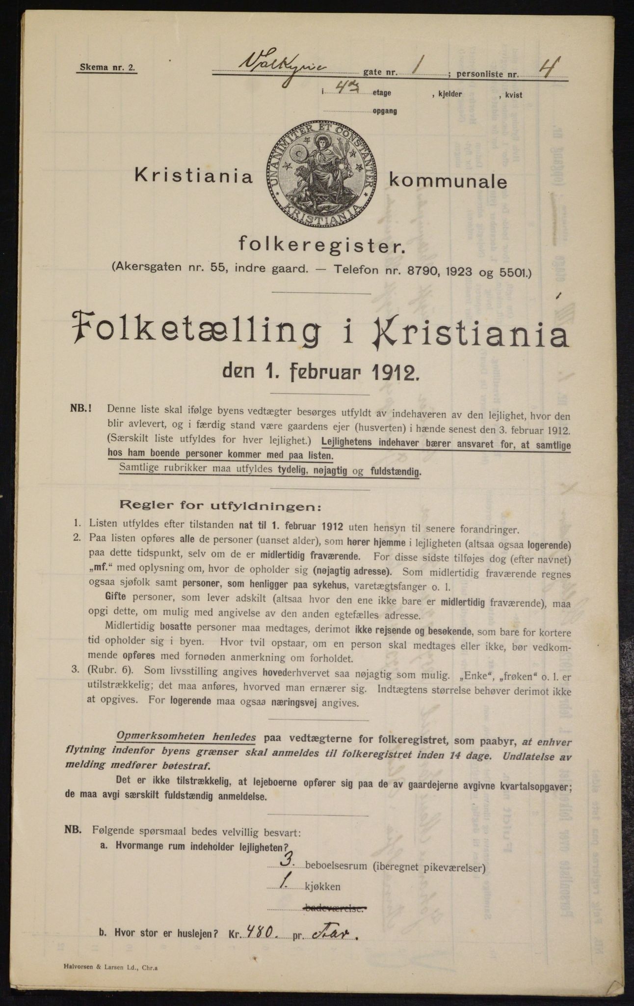 OBA, Municipal Census 1912 for Kristiania, 1912, p. 121595