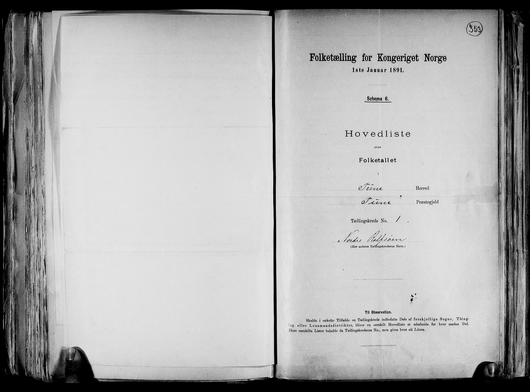 RA, 1891 census for 0130 Tune, 1891, p. 11