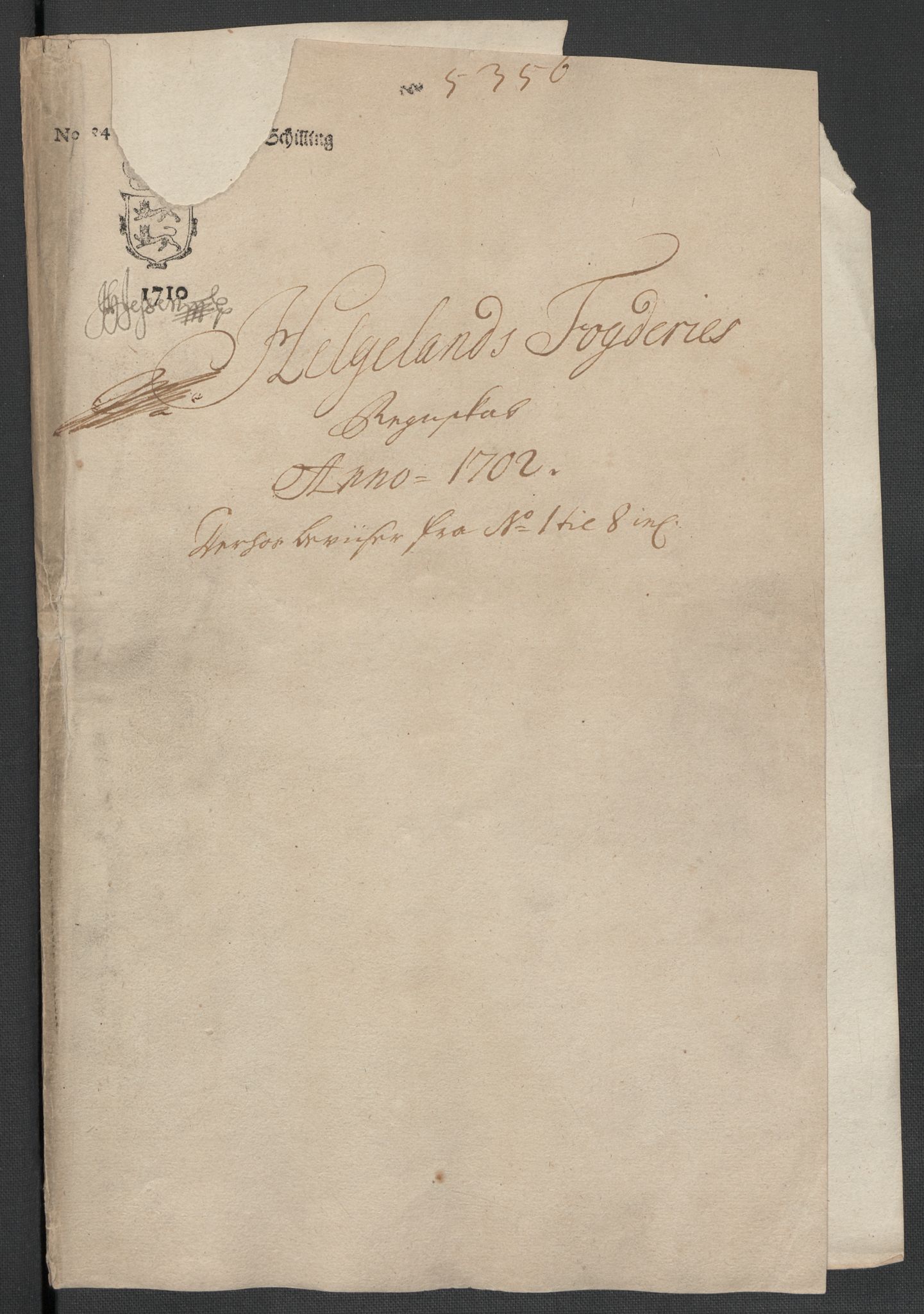 Rentekammeret inntil 1814, Reviderte regnskaper, Fogderegnskap, AV/RA-EA-4092/R65/L4508: Fogderegnskap Helgeland, 1702-1705, p. 3