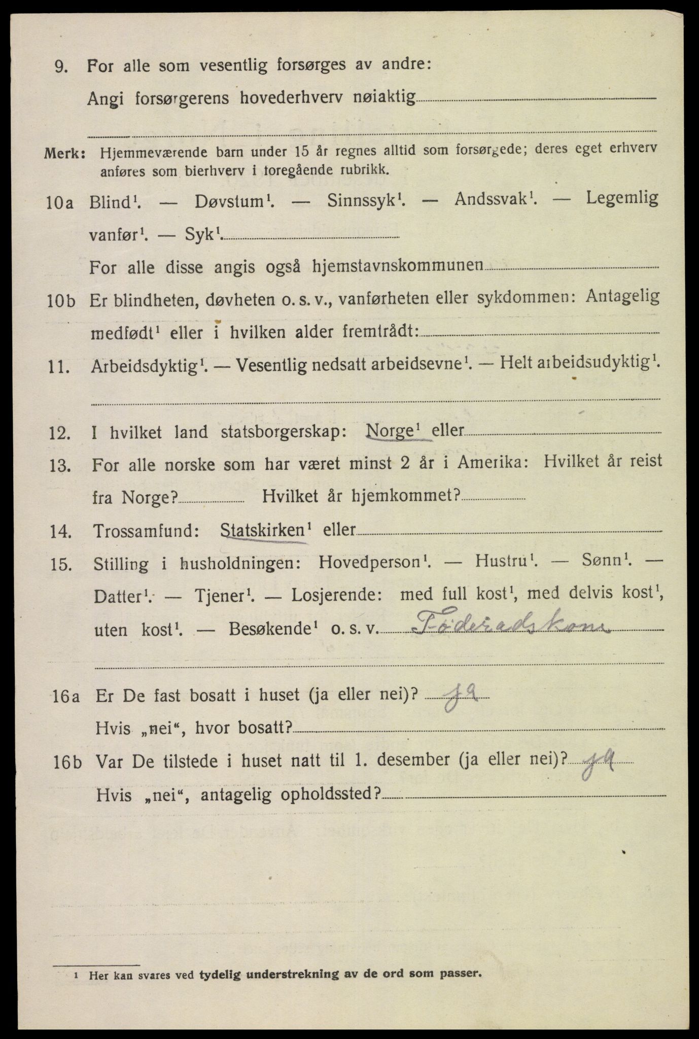 SAK, 1920 census for Kvinesdal, 1920, p. 2116