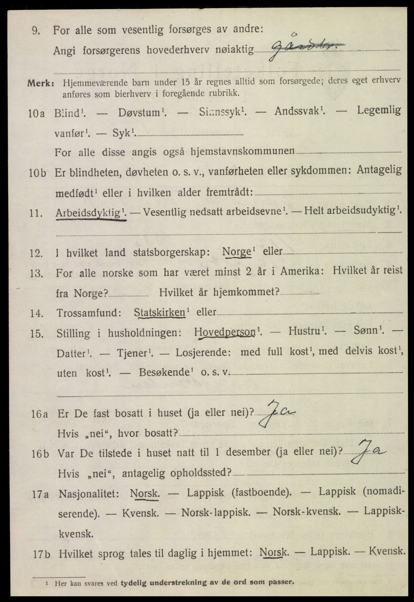 SAT, 1920 census for Verran, 1920, p. 1881