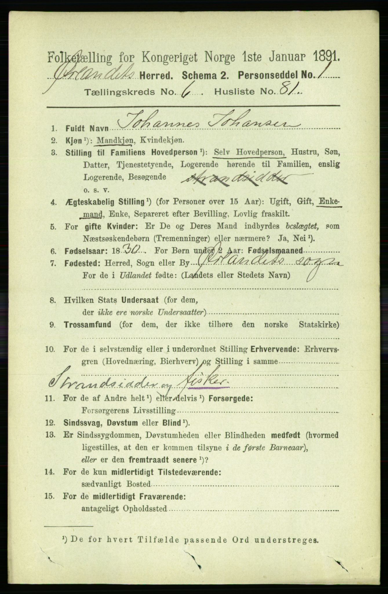RA, 1891 census for 1621 Ørland, 1891, p. 2359