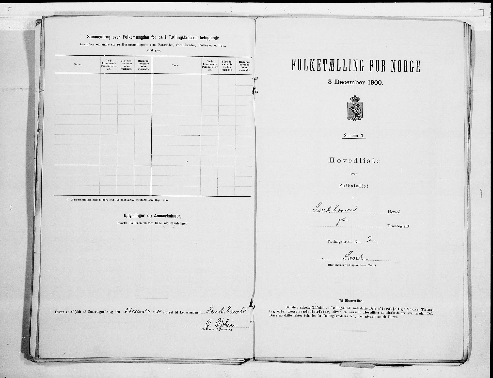 RA, 1900 census for Sandeherred, 1900, p. 10