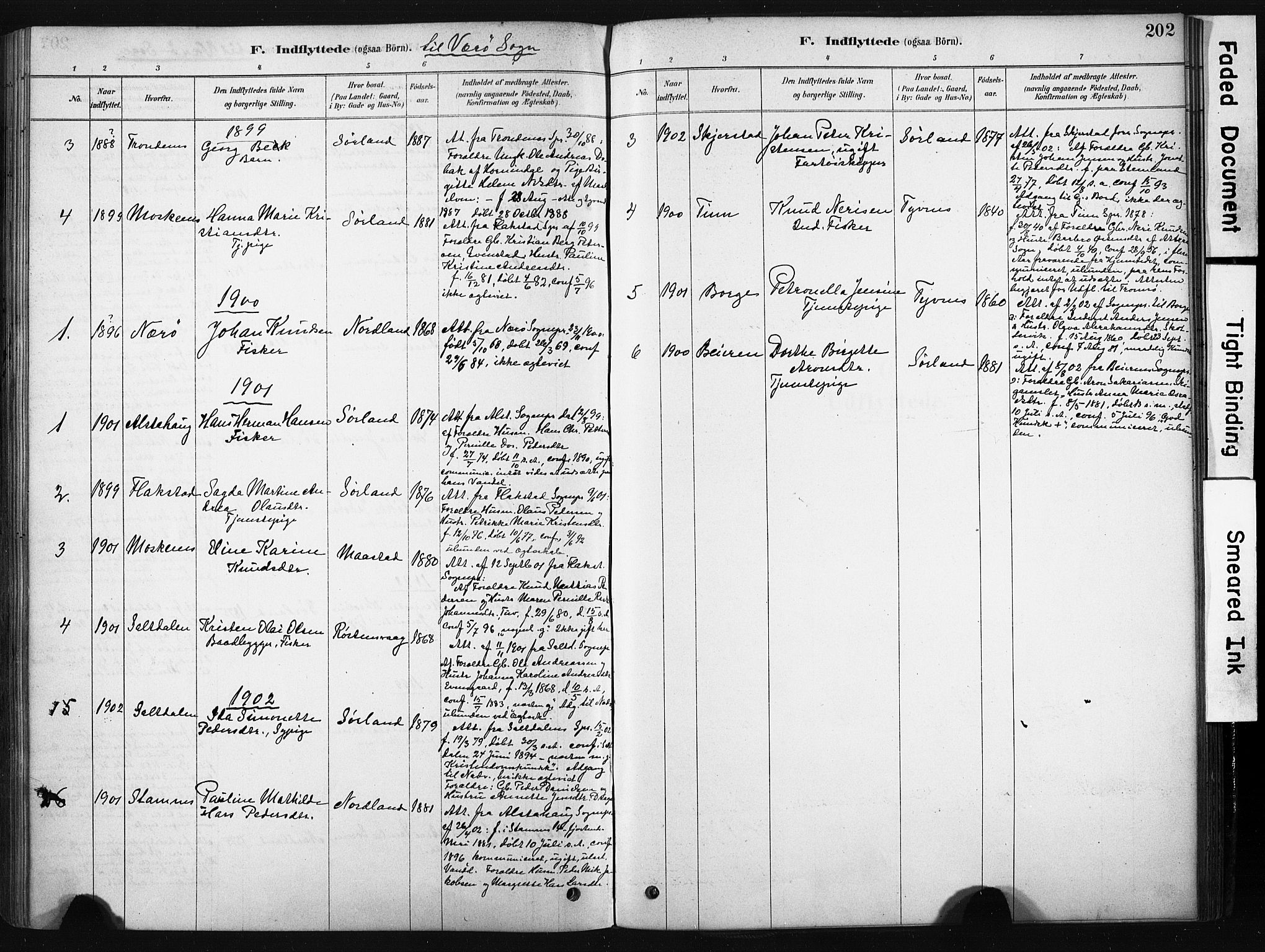 Ministerialprotokoller, klokkerbøker og fødselsregistre - Nordland, AV/SAT-A-1459/808/L0128: Parish register (official) no. 808A01, 1880-1902, p. 202