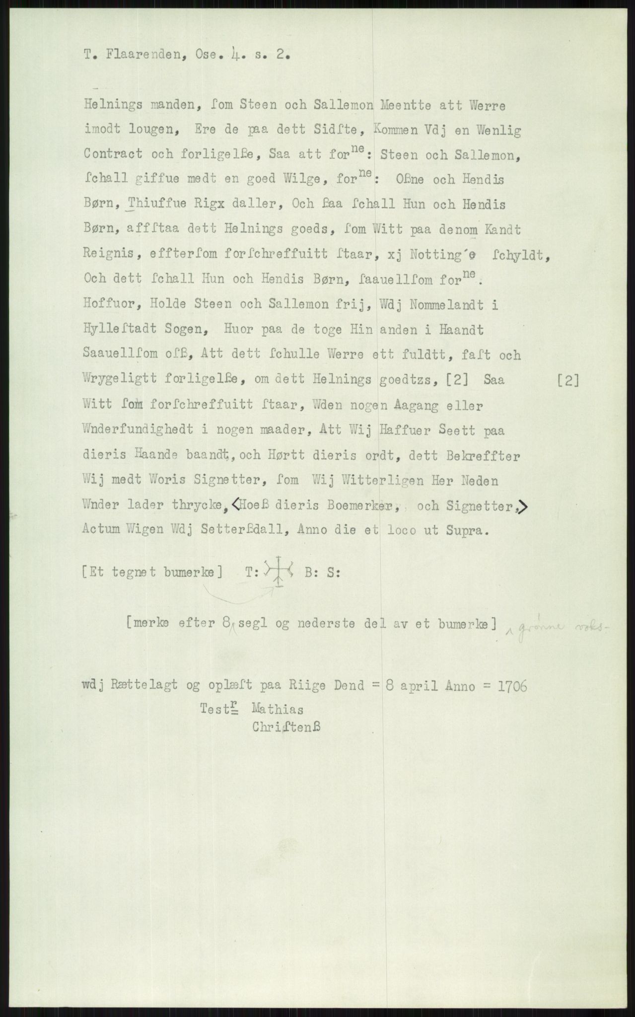 Samlinger til kildeutgivelse, Diplomavskriftsamlingen, AV/RA-EA-4053/H/Ha, p. 1952