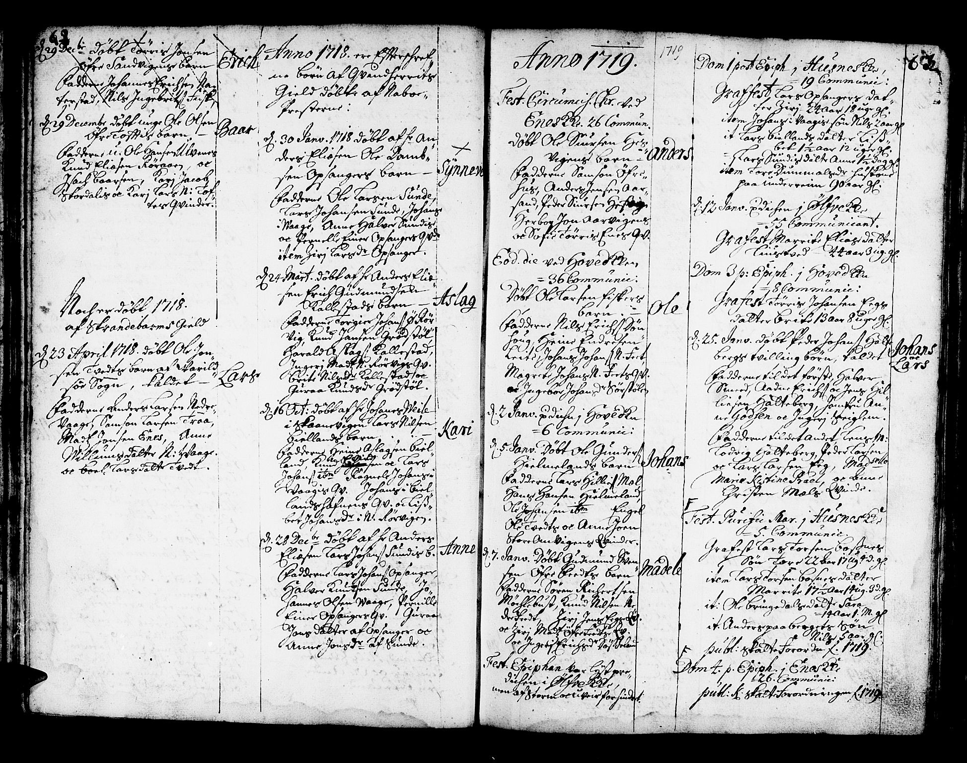 Kvinnherad sokneprestembete, AV/SAB-A-76401/H/Haa: Parish register (official) no. A 2, 1710-1753, p. 62-63