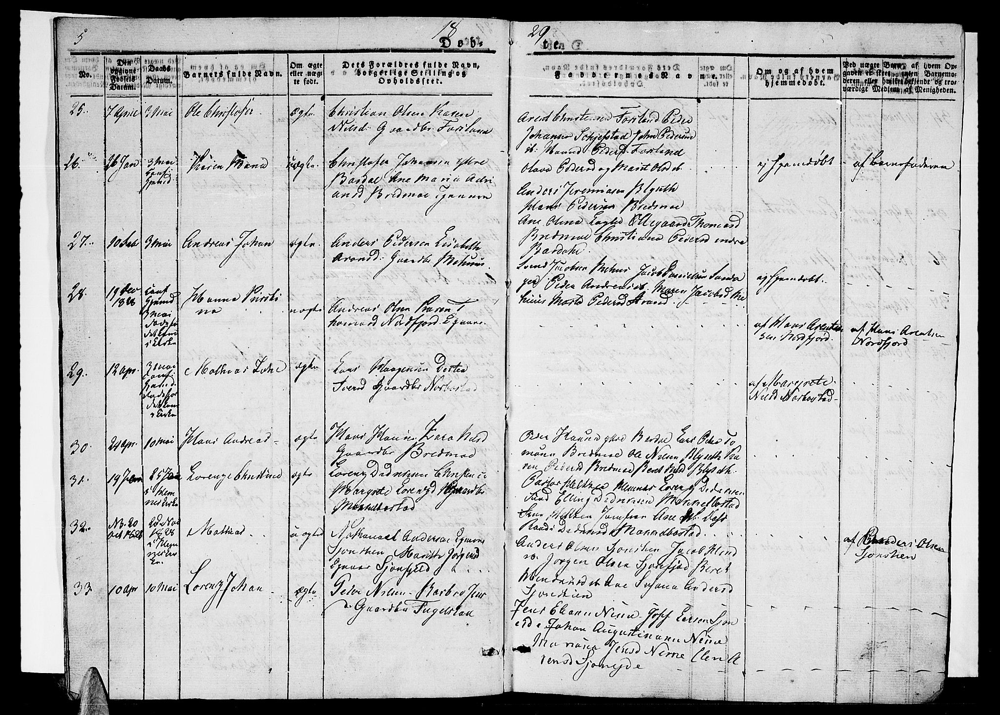 Ministerialprotokoller, klokkerbøker og fødselsregistre - Nordland, SAT/A-1459/838/L0548: Parish register (official) no. 838A06, 1829-1839, p. 5-6