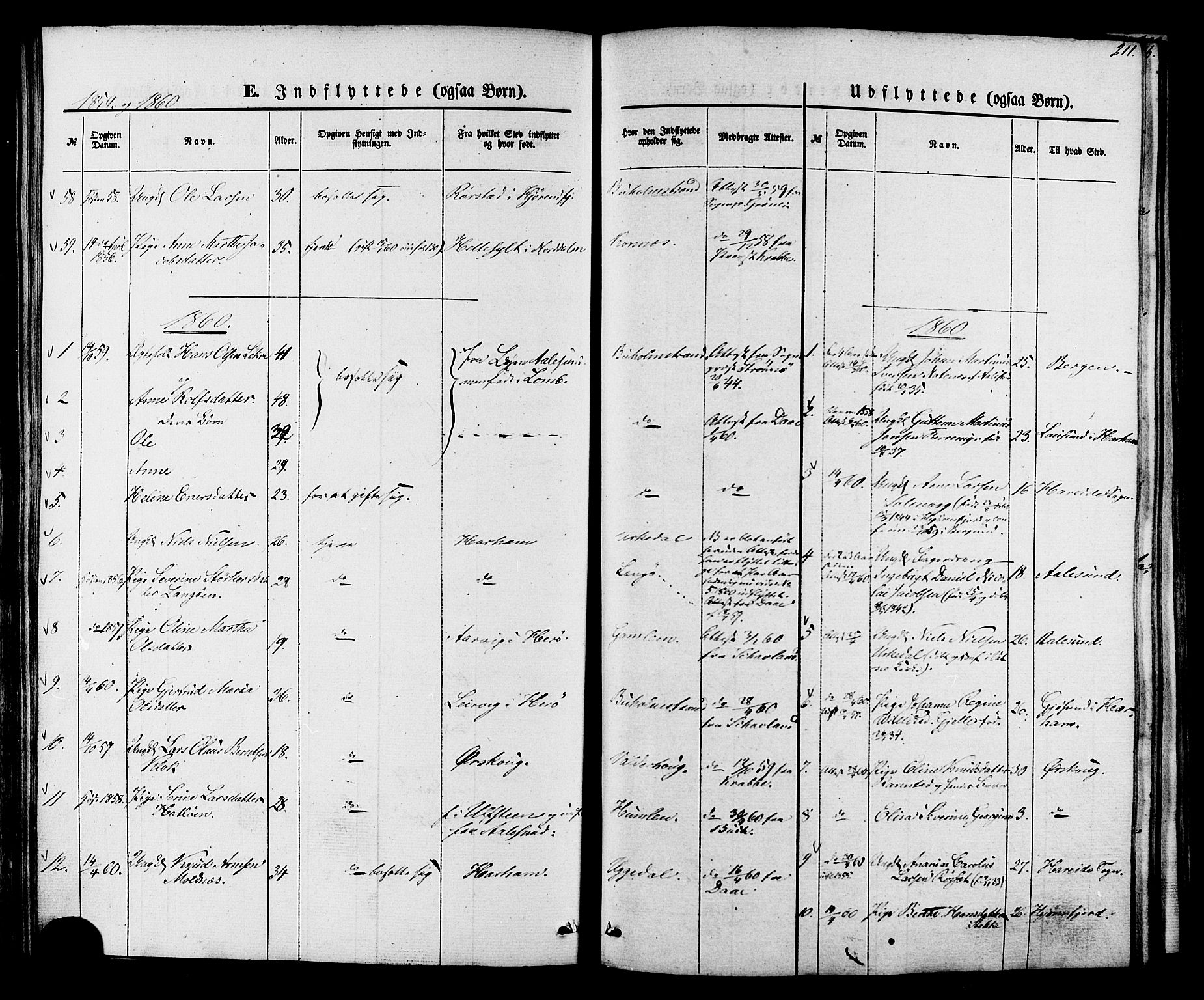 Ministerialprotokoller, klokkerbøker og fødselsregistre - Møre og Romsdal, AV/SAT-A-1454/528/L0398: Parish register (official) no. 528A09, 1858-1864, p. 211