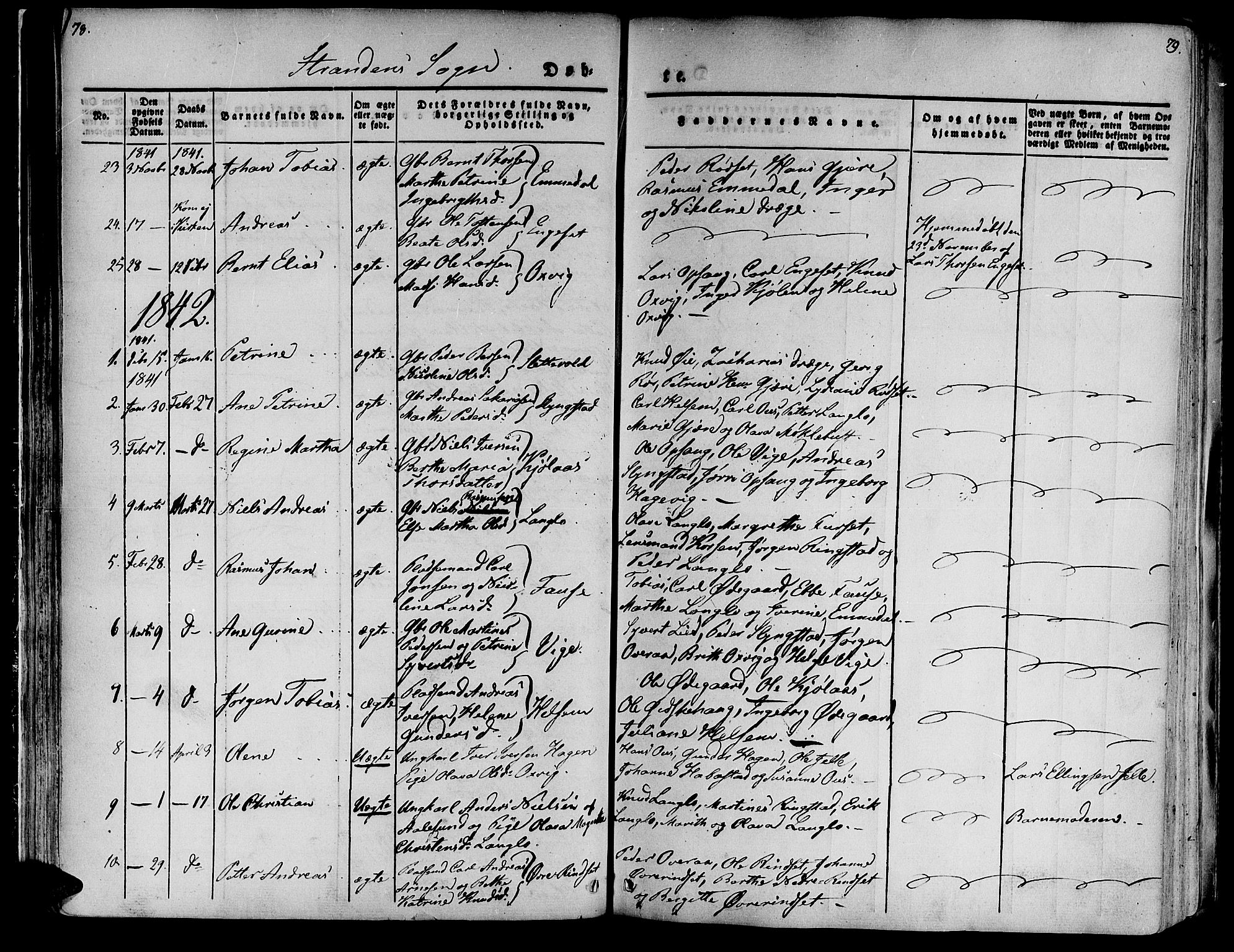 Ministerialprotokoller, klokkerbøker og fødselsregistre - Møre og Romsdal, SAT/A-1454/520/L0274: Parish register (official) no. 520A04, 1827-1864, p. 78-79