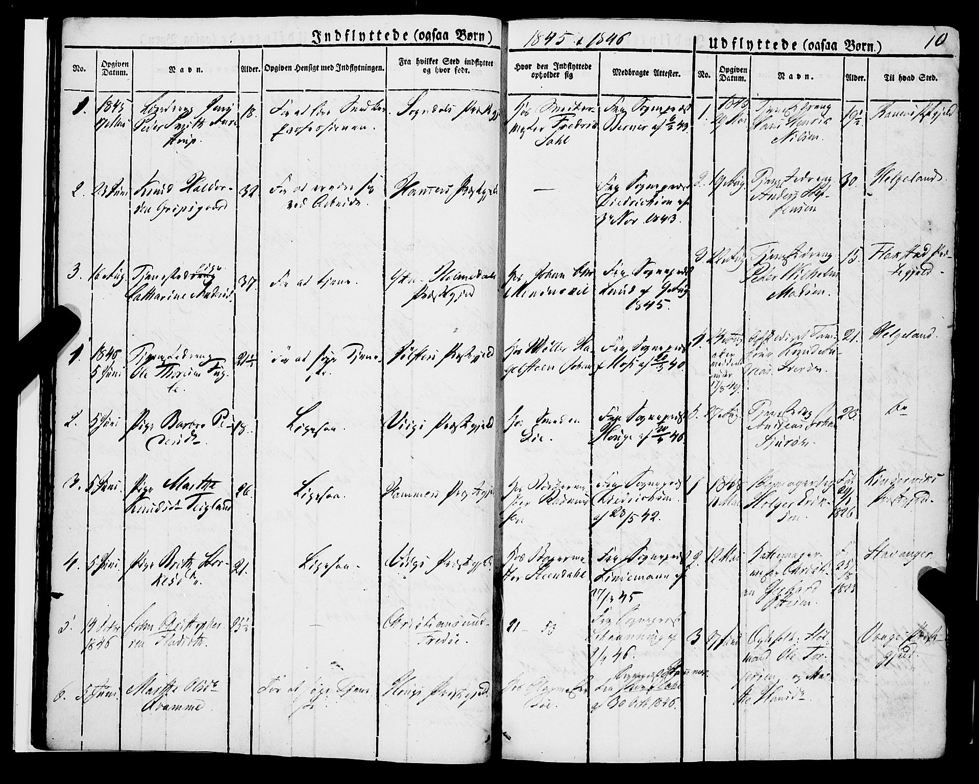 Korskirken sokneprestembete, SAB/A-76101/H/Haa/L0050: Parish register (official) no. F 1, 1821-1869, p. 10