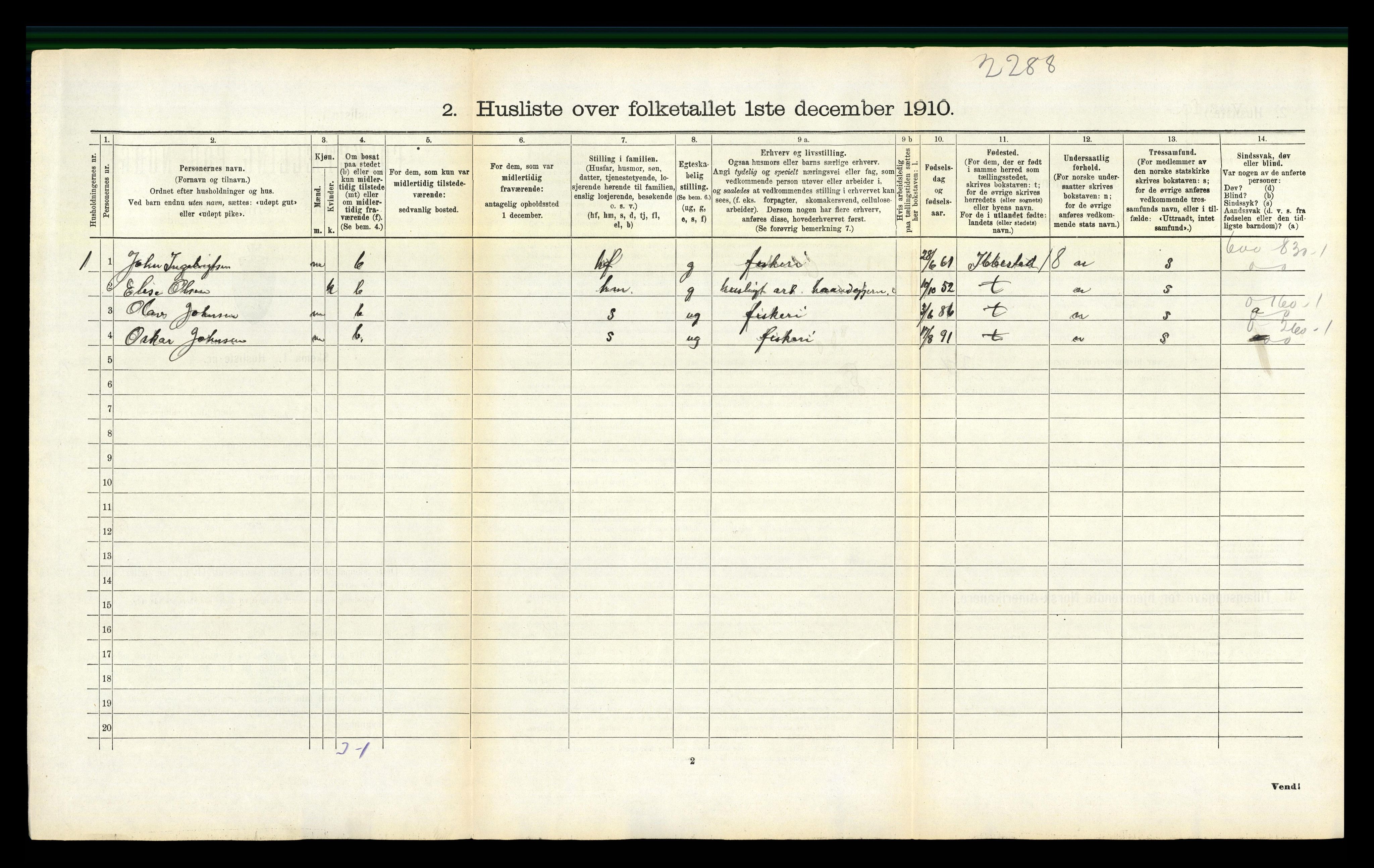 RA, 1910 census for Herøy, 1910, p. 310