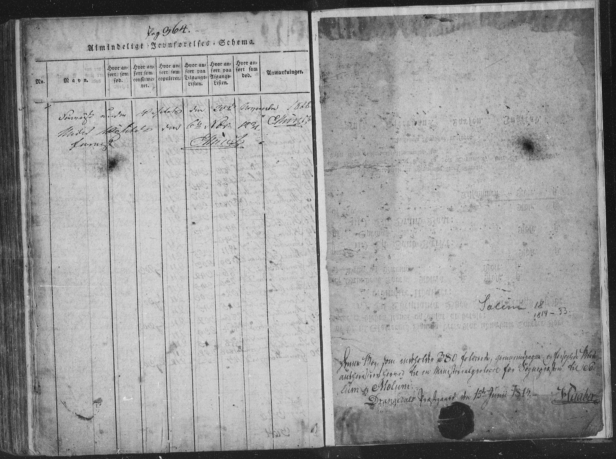 Solum kirkebøker, SAKO/A-306/F/Fa/L0004: Parish register (official) no. I 4, 1814-1833