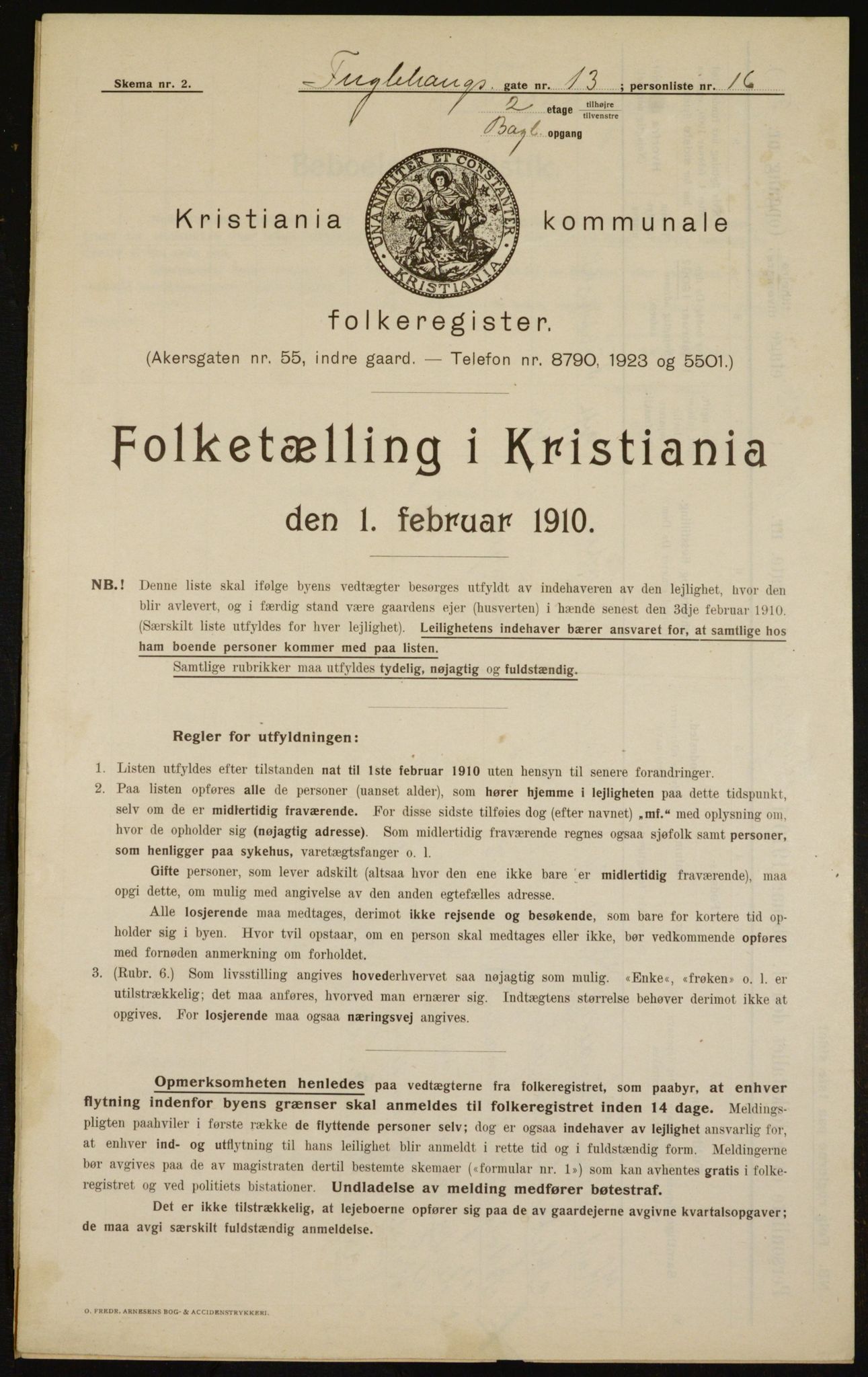 OBA, Municipal Census 1910 for Kristiania, 1910, p. 27090