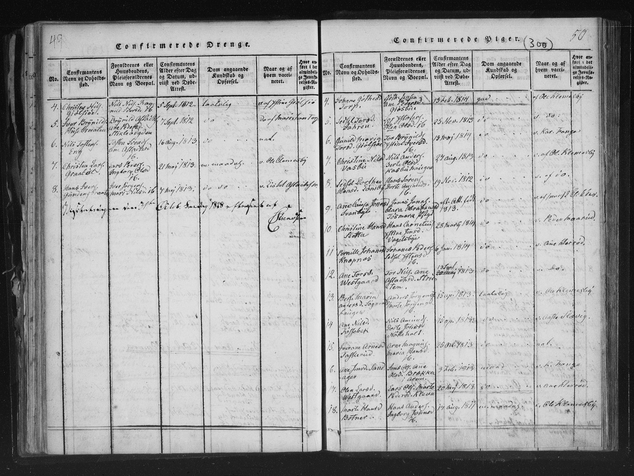 Aremark prestekontor Kirkebøker, SAO/A-10899/F/Fc/L0001: Parish register (official) no. III 1, 1814-1834, p. 49-50