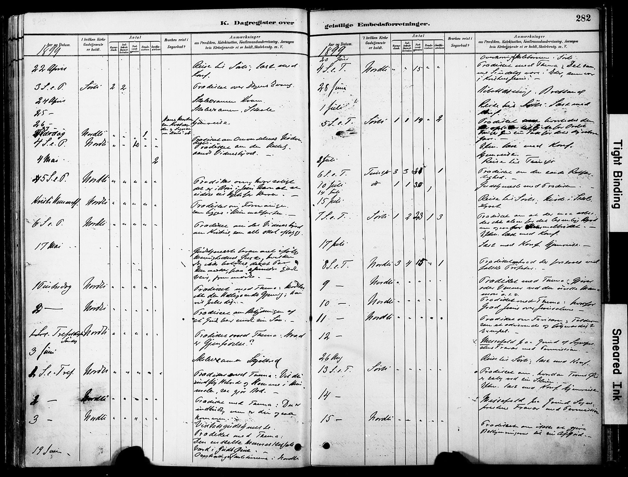 Ministerialprotokoller, klokkerbøker og fødselsregistre - Nord-Trøndelag, SAT/A-1458/755/L0494: Parish register (official) no. 755A03, 1882-1902, p. 282