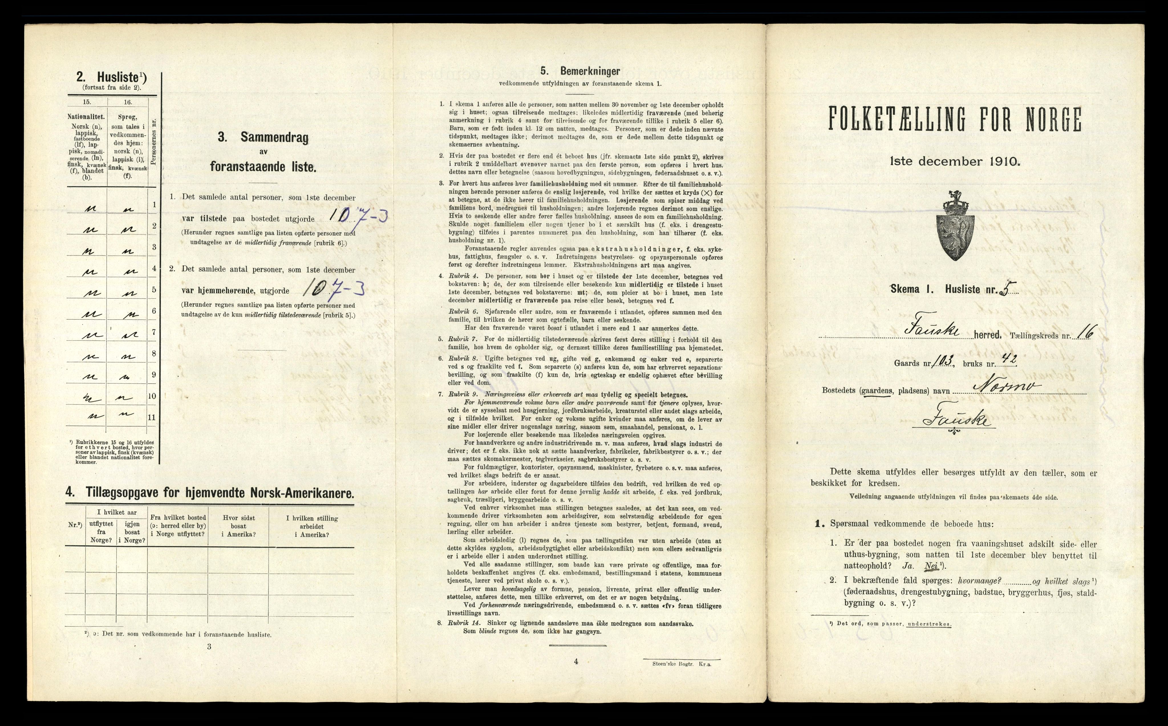 RA, 1910 census for Fauske, 1910, p. 924