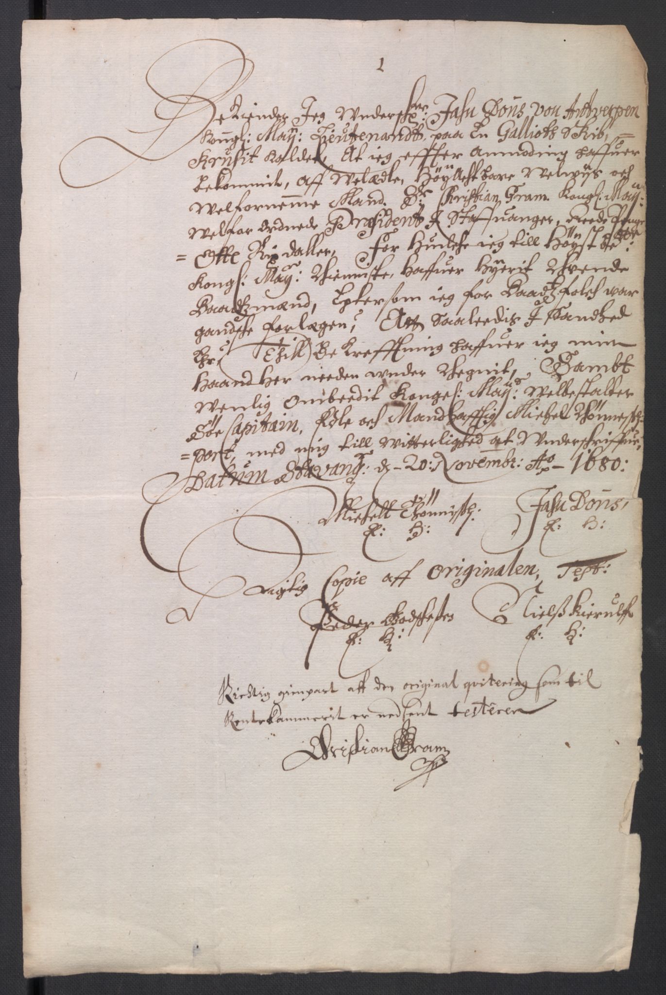 Rentekammeret inntil 1814, Reviderte regnskaper, Byregnskaper, AV/RA-EA-4066/R/Ro/L0301: [O3] Kontribusjonsregnskap, 1679-1684, p. 293