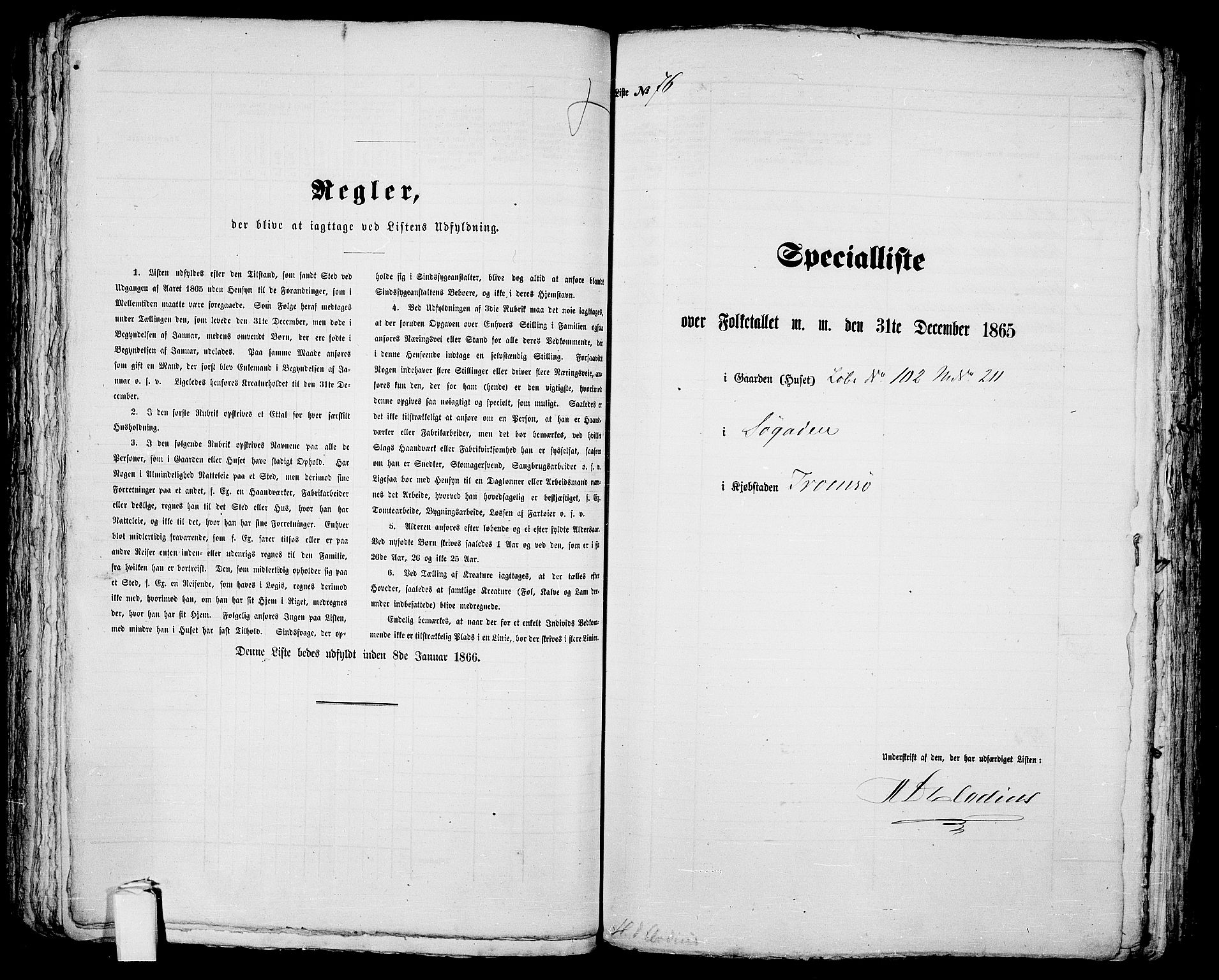 RA, 1865 census for Tromsø, 1865, p. 161