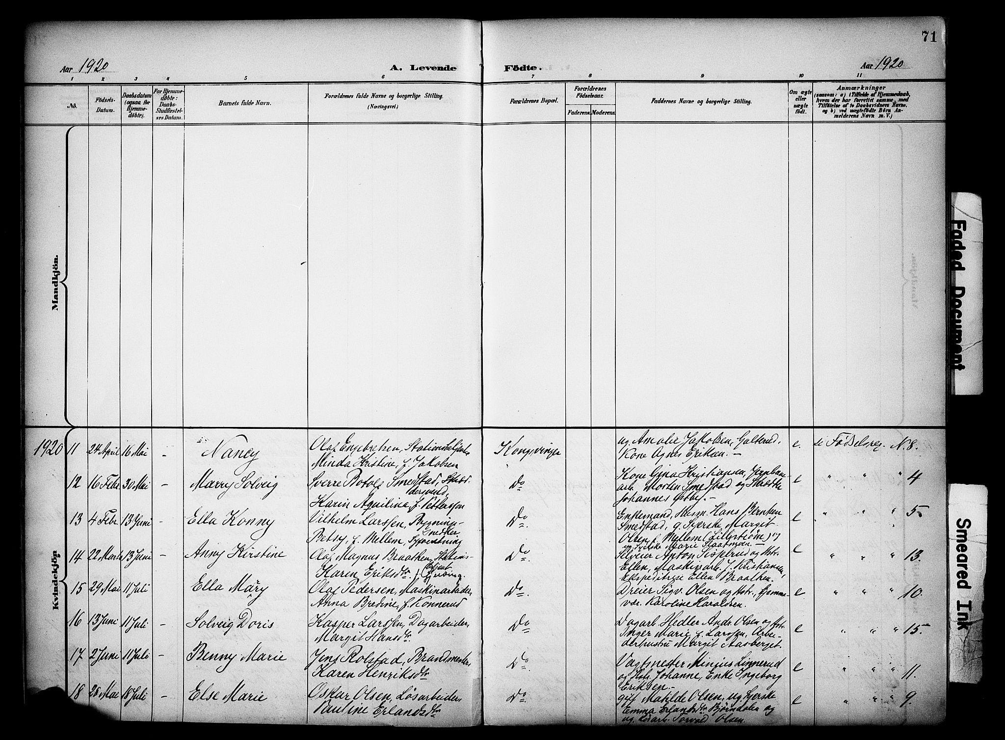 Vinger prestekontor, SAH/PREST-024/H/Ha/Haa/L0016: Parish register (official) no. 16, 1898-1920, p. 71