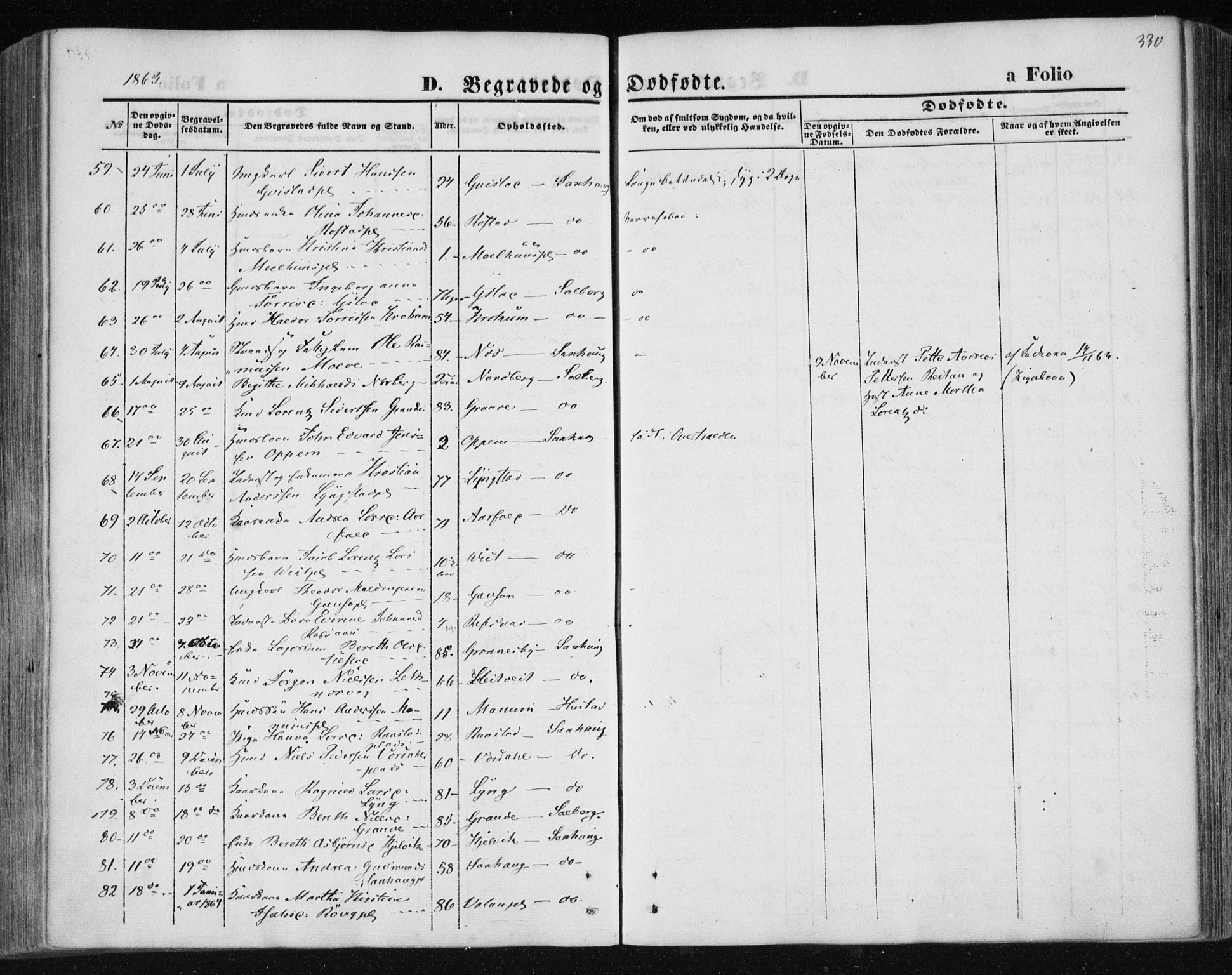 Ministerialprotokoller, klokkerbøker og fødselsregistre - Nord-Trøndelag, SAT/A-1458/730/L0283: Parish register (official) no. 730A08, 1855-1865, p. 330