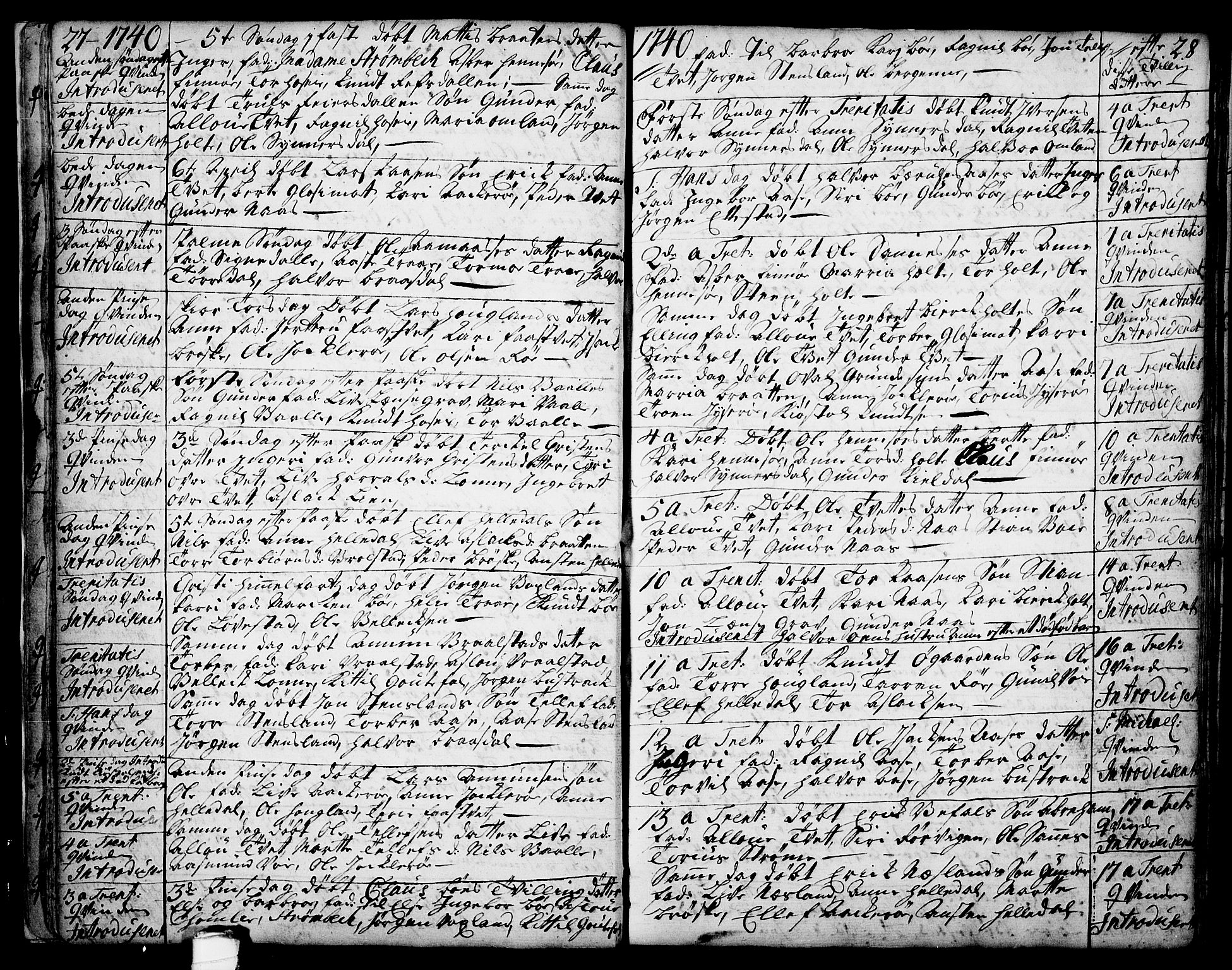 Drangedal kirkebøker, SAKO/A-258/F/Fa/L0002: Parish register (official) no. 2, 1733-1753, p. 27-28