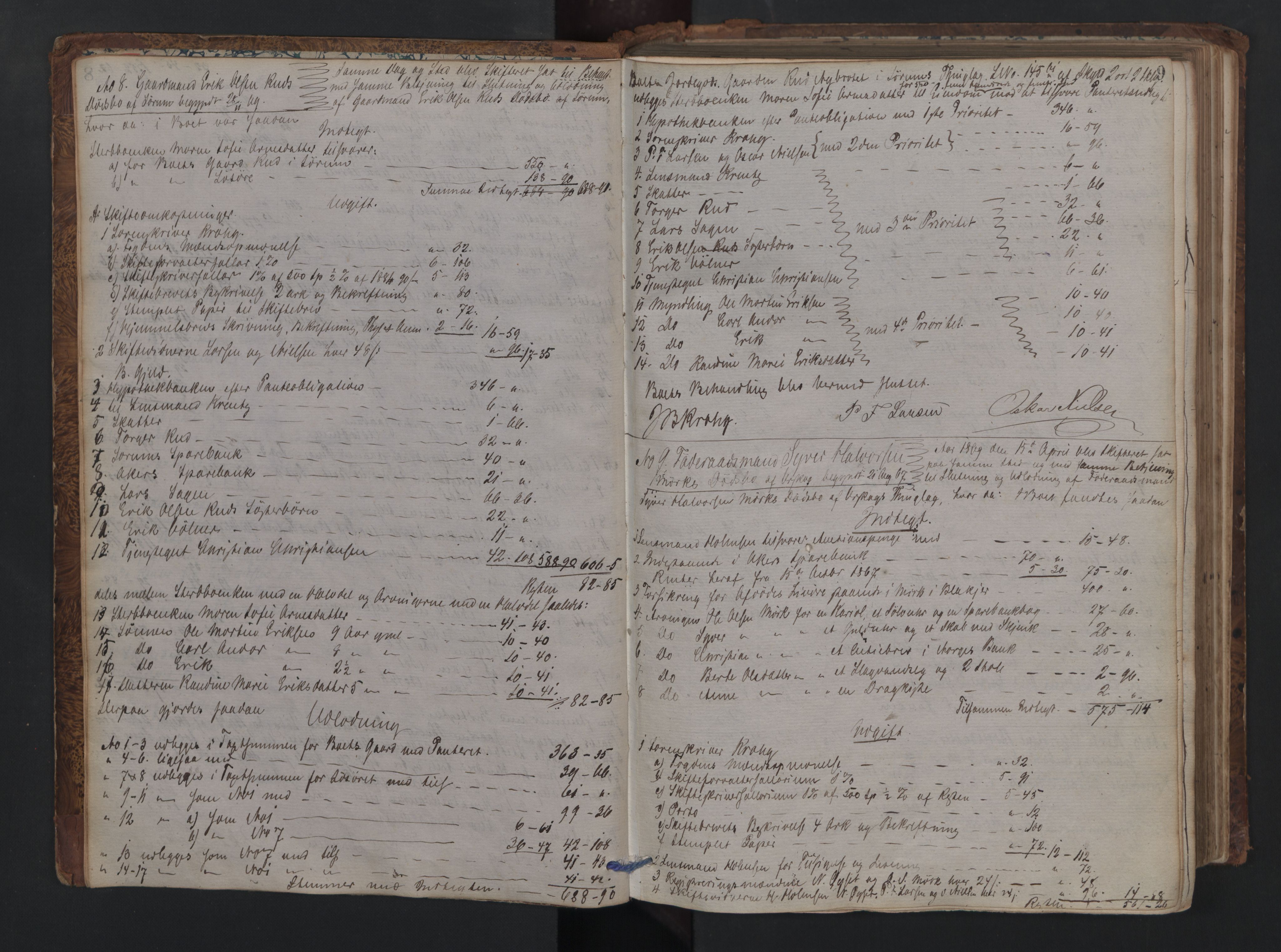 Nedre Romerike sorenskriveri, AV/SAO-A-10469/H/He/Hec/L0006: Skifteutlodningsprotokoll, 1869-1877, p. 8b-9a