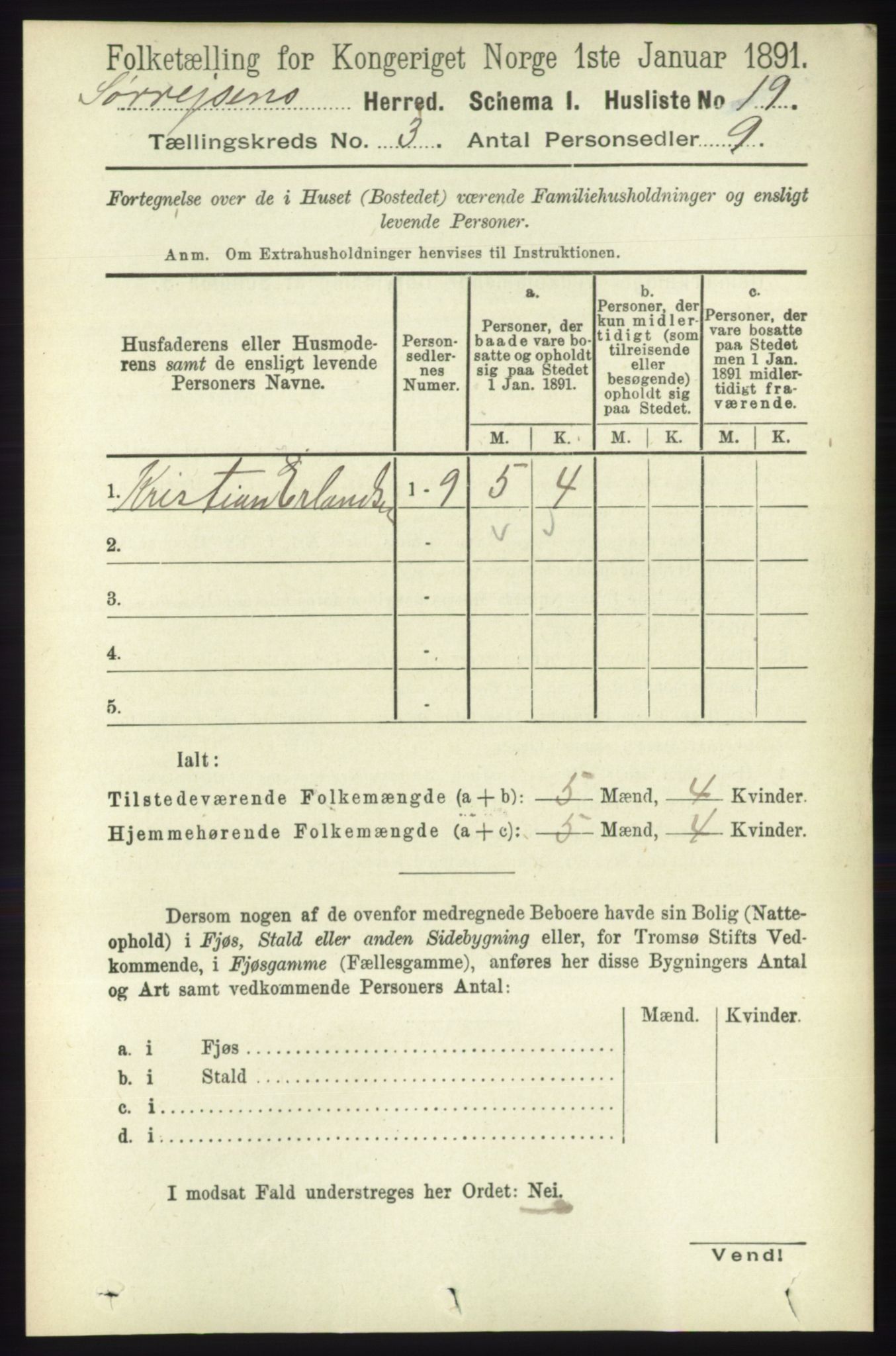 RA, 1891 census for 1925 Sørreisa, 1891, p. 662