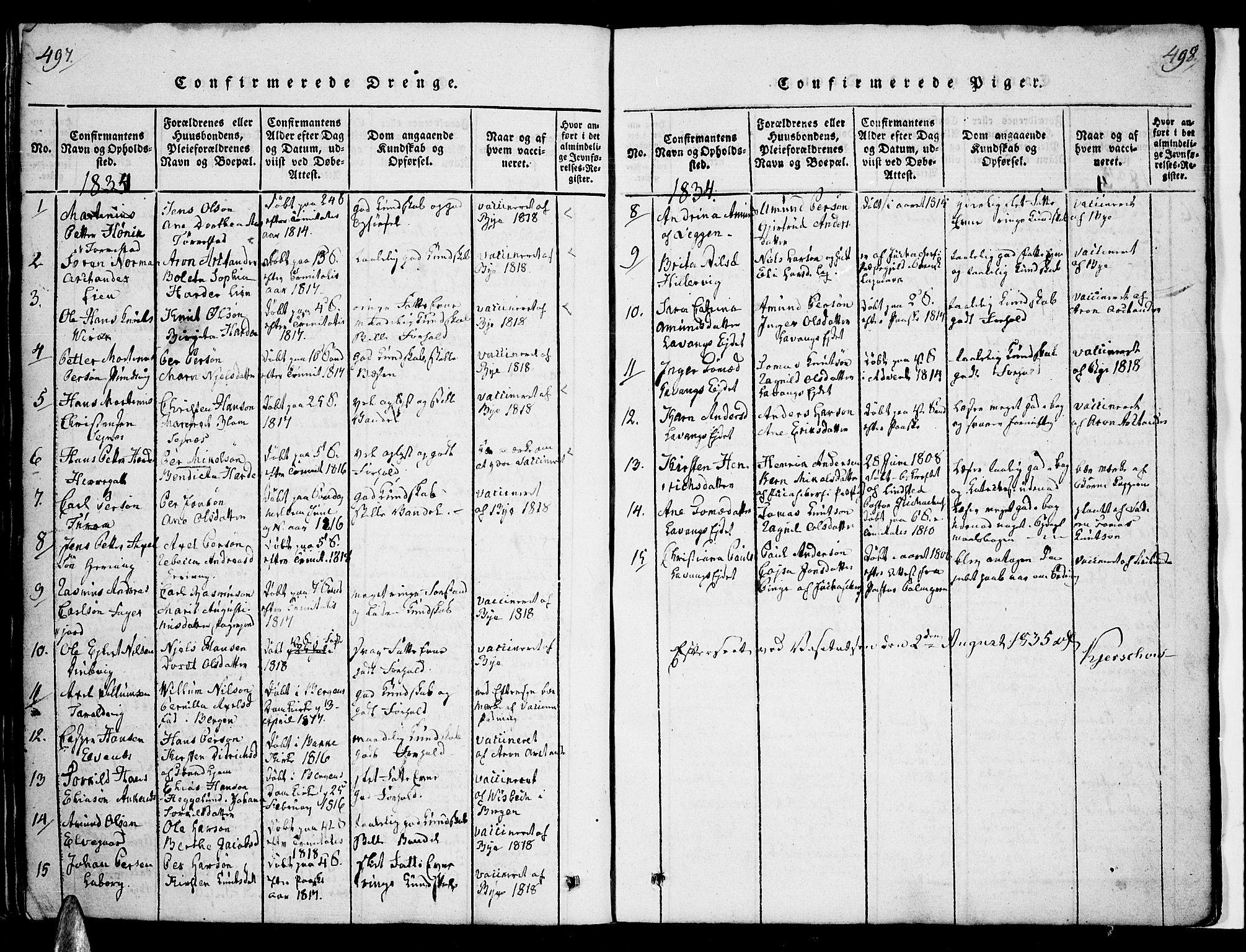 Ministerialprotokoller, klokkerbøker og fødselsregistre - Nordland, AV/SAT-A-1459/863/L0894: Parish register (official) no. 863A06, 1821-1851, p. 497-498