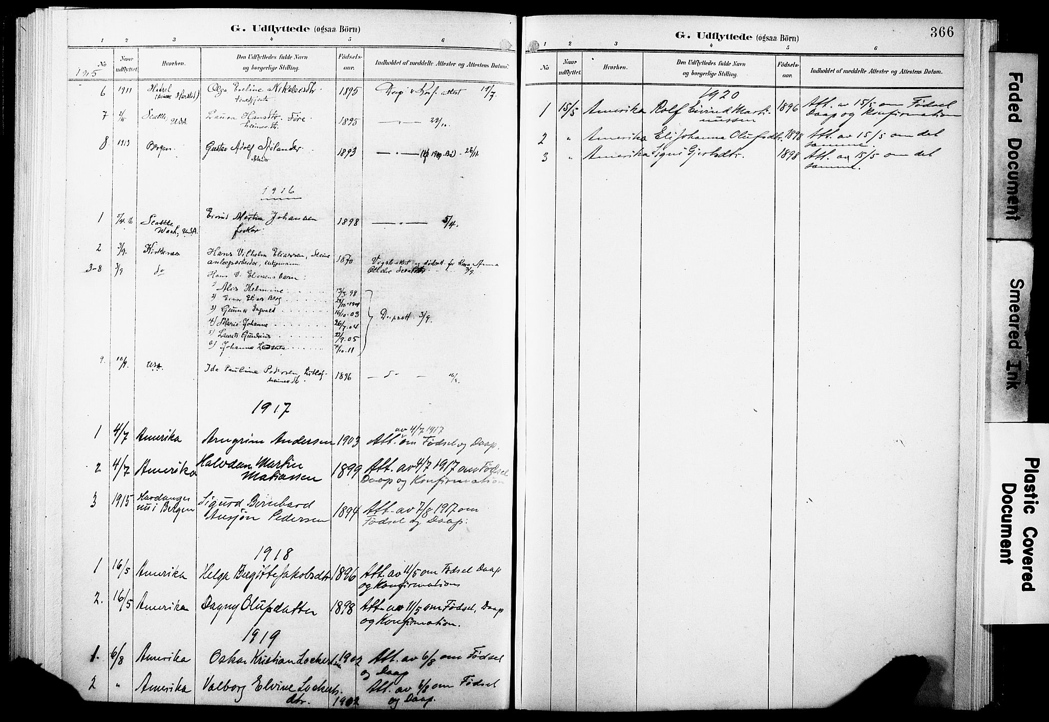 Ministerialprotokoller, klokkerbøker og fødselsregistre - Nordland, AV/SAT-A-1459/891/L1305: Parish register (official) no. 891A10, 1895-1921, p. 366