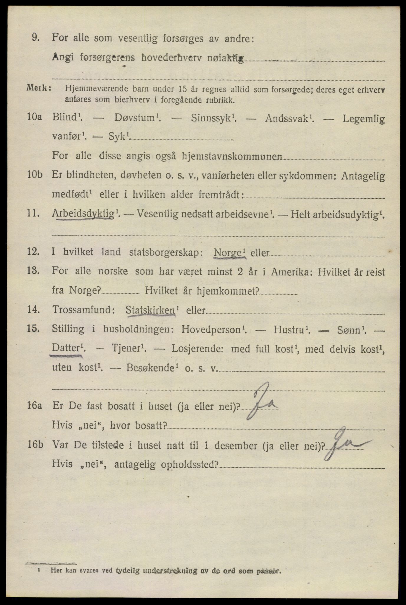 SAO, 1920 census for Glemmen, 1920, p. 4616