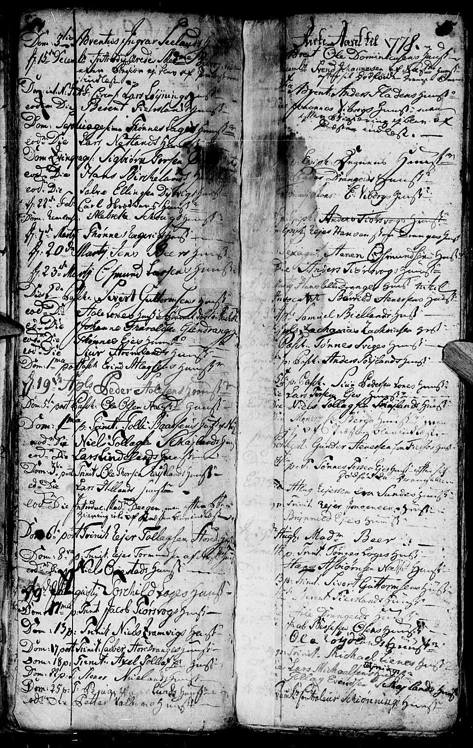 Flekkefjord sokneprestkontor, SAK/1111-0012/F/Fa/Fac/L0001: Parish register (official) no. A 1, 1773-1806, p. 54-55