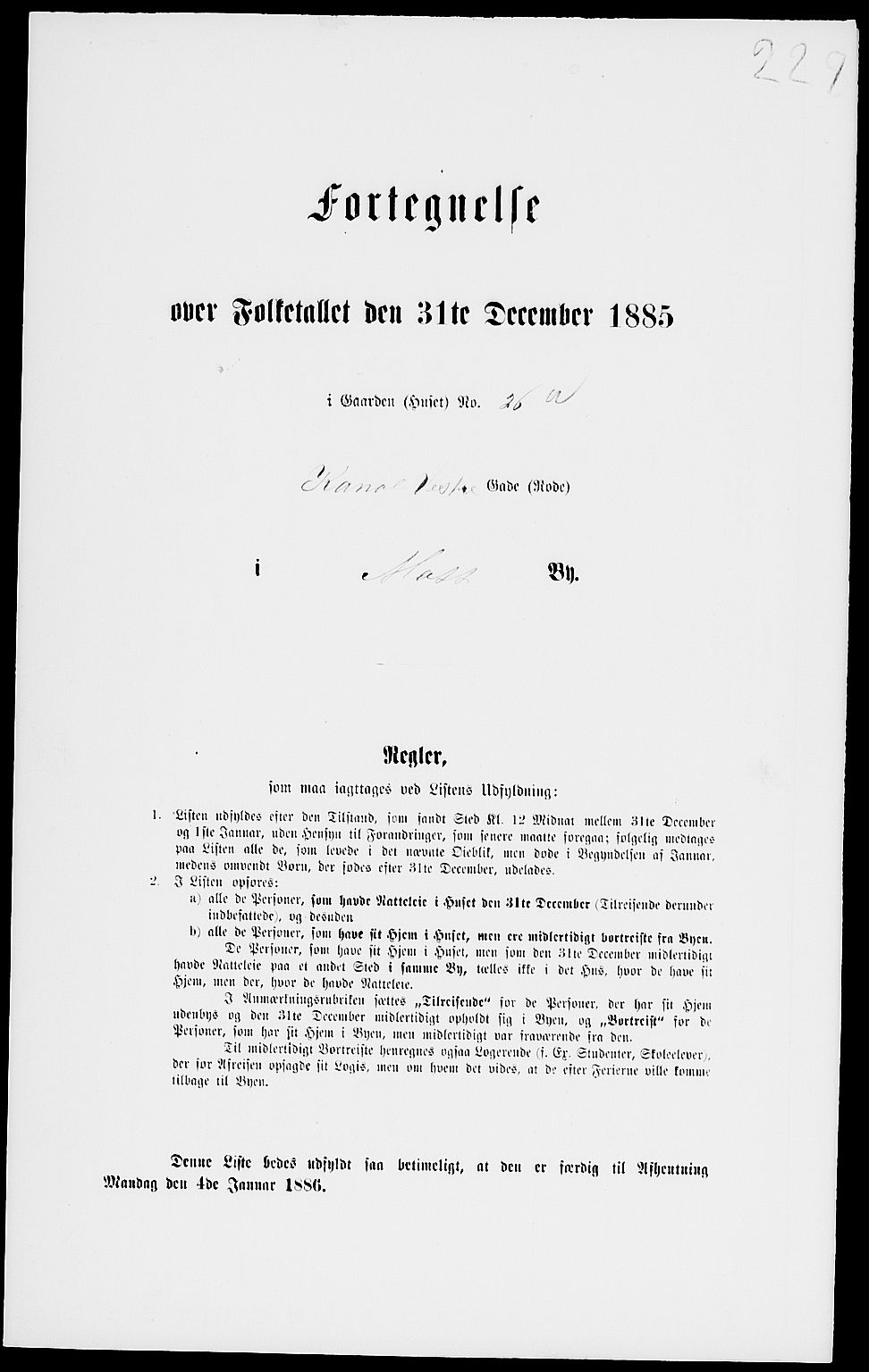 RA, 1885 census for 0104 Moss, 1885, p. 489