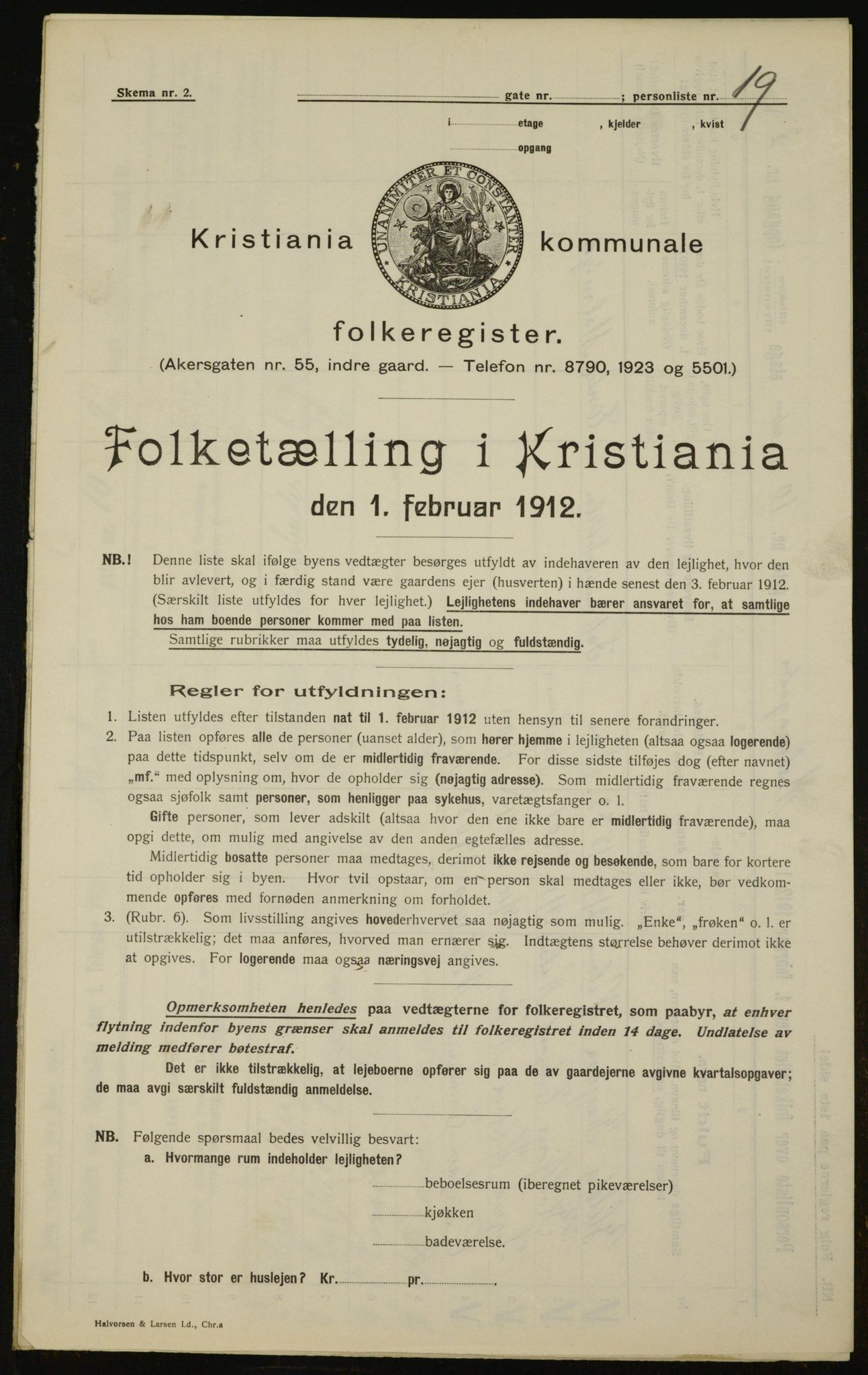 OBA, Municipal Census 1912 for Kristiania, 1912, p. 60482