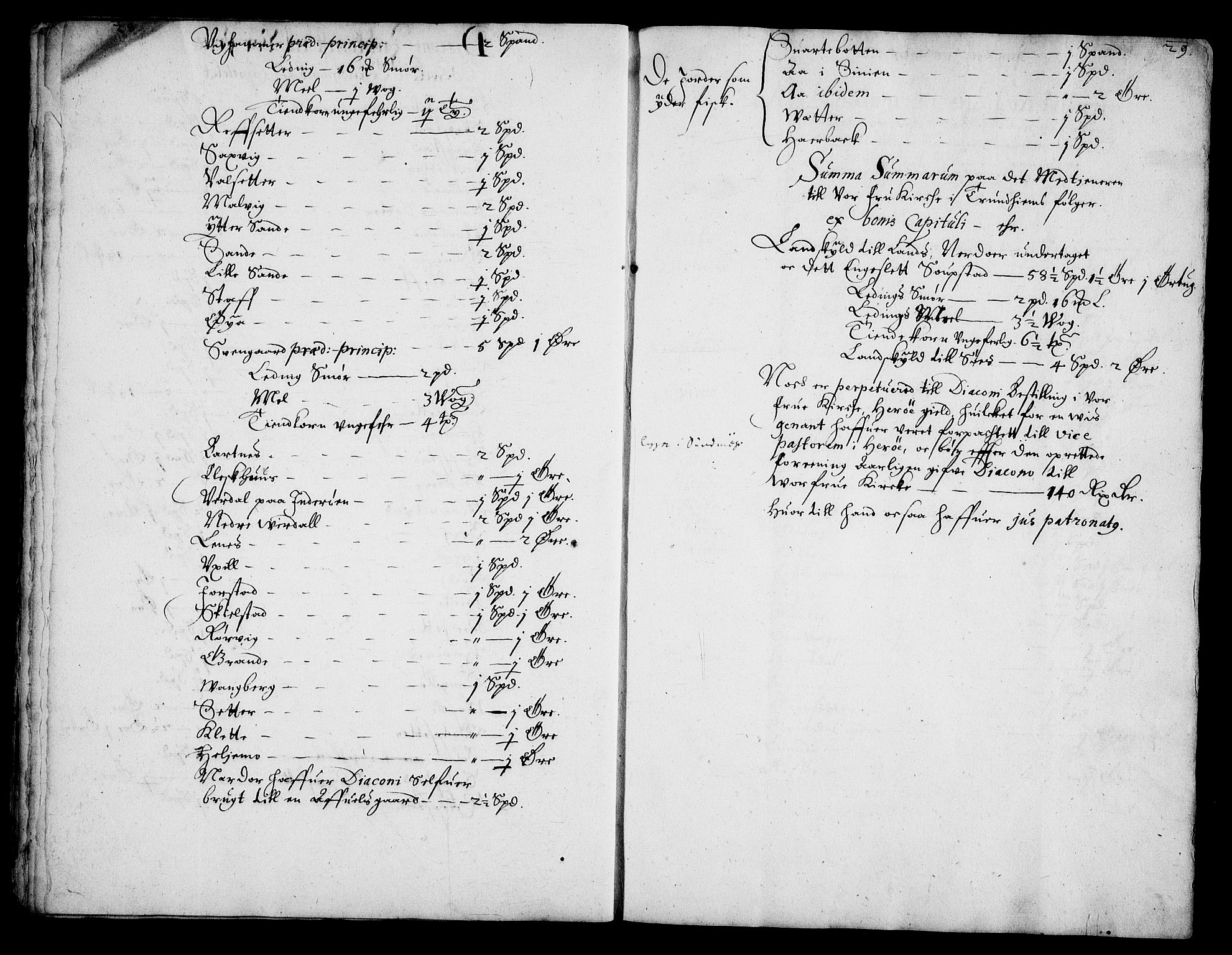 Rentekammeret inntil 1814, Realistisk ordnet avdeling, AV/RA-EA-4070/Fc/Fca/L0004/0004: [Ca IV]  Trondheim stift / Trondheim kapitel og domkirkes jordebok, 1666, p. 28-29