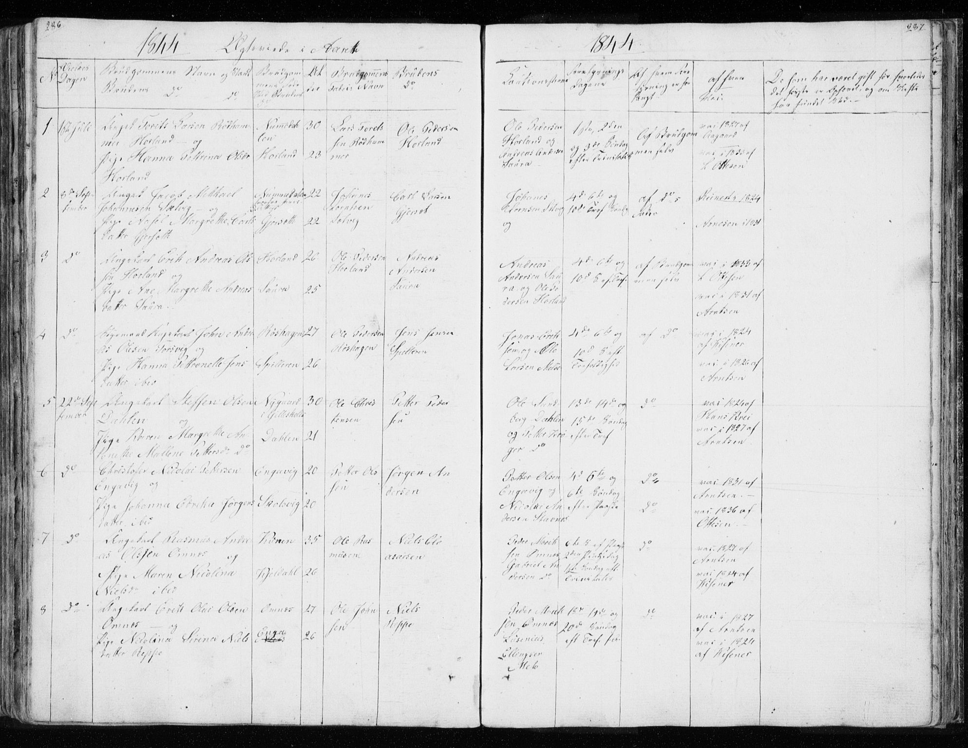 Ministerialprotokoller, klokkerbøker og fødselsregistre - Nordland, SAT/A-1459/843/L0632: Parish register (copy) no. 843C01, 1833-1853, p. 286-287