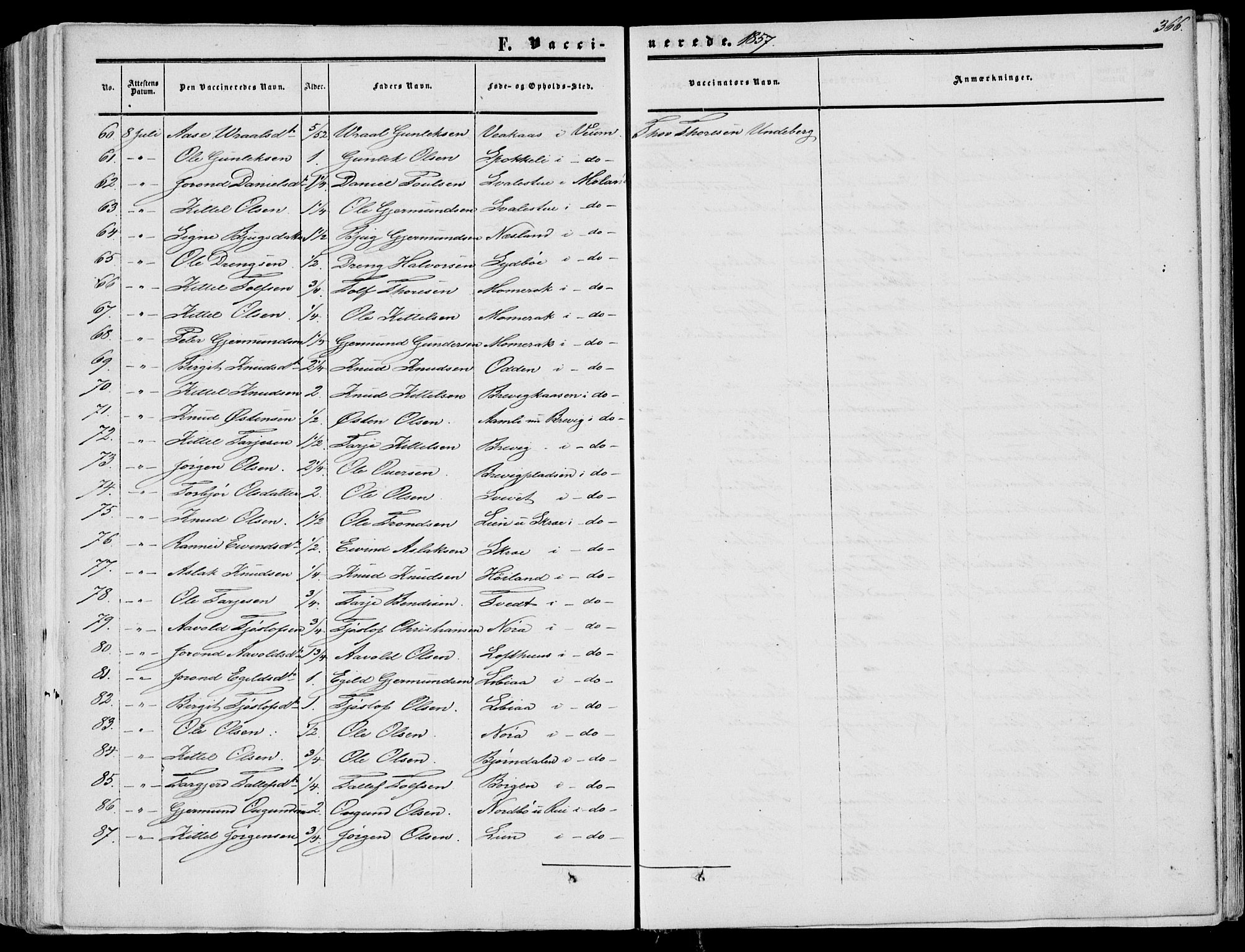 Fyresdal kirkebøker, AV/SAKO-A-263/F/Fa/L0005: Parish register (official) no. I 5, 1855-1871, p. 366